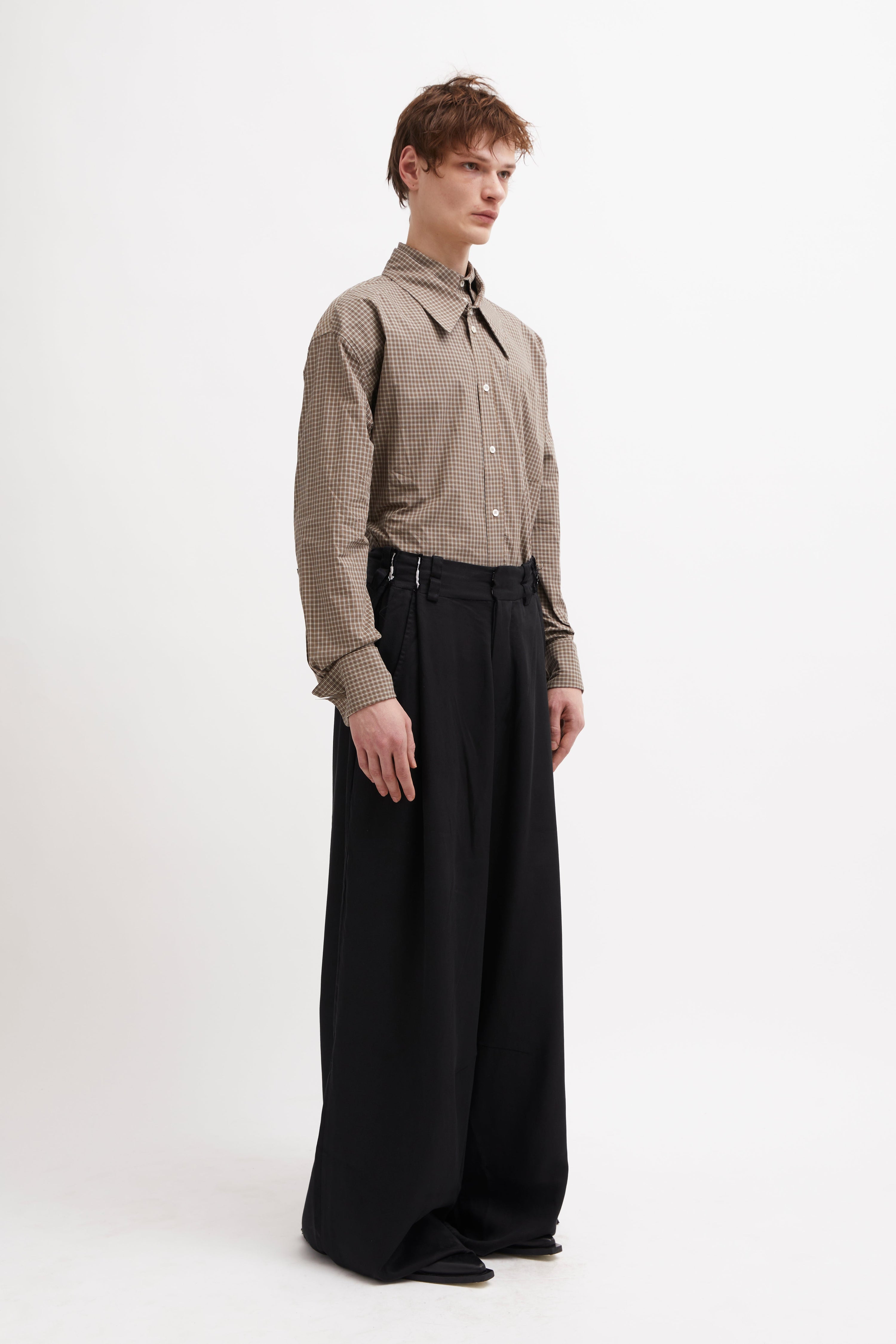 Clover shirt brown check