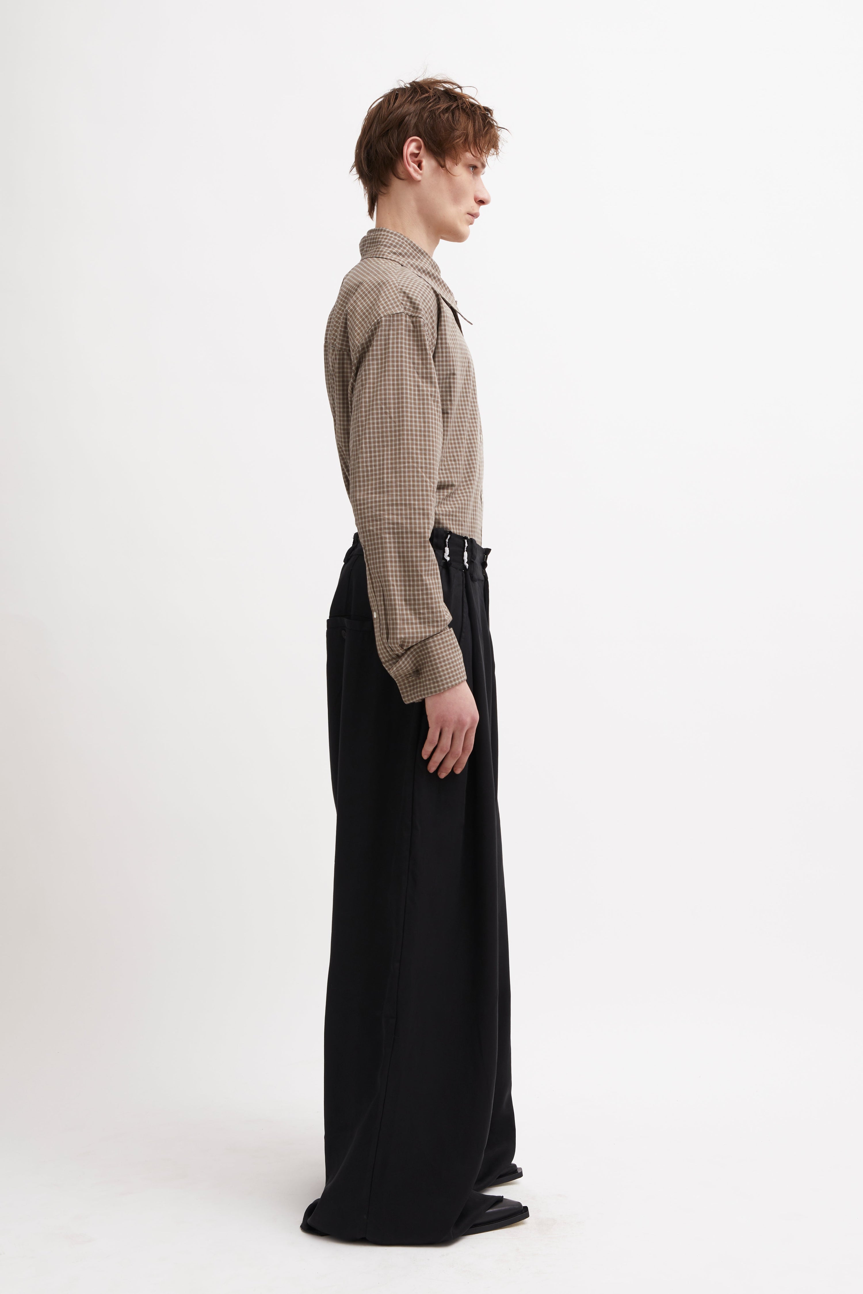 Clover shirt brown check