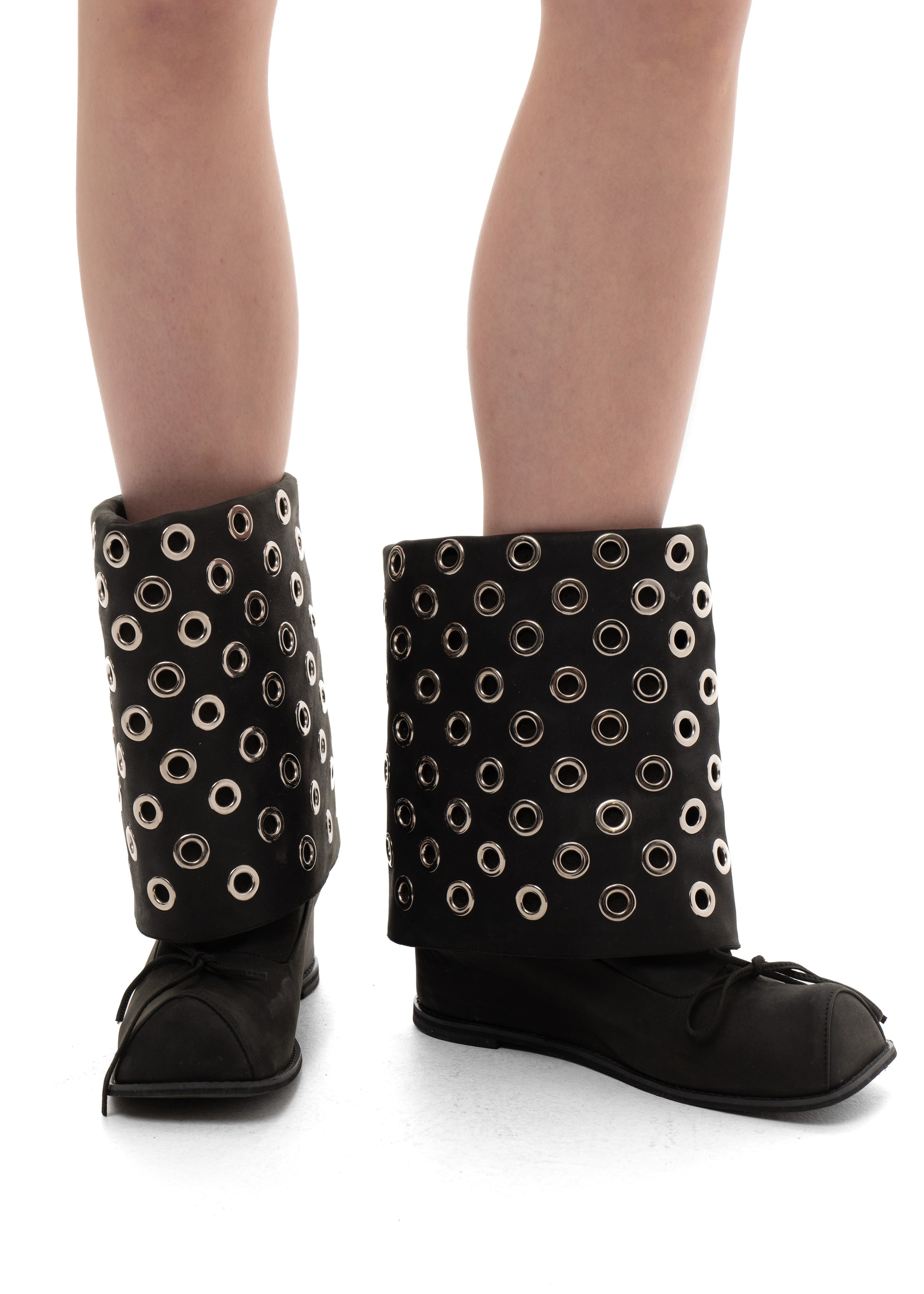Hofa studded wedge boots