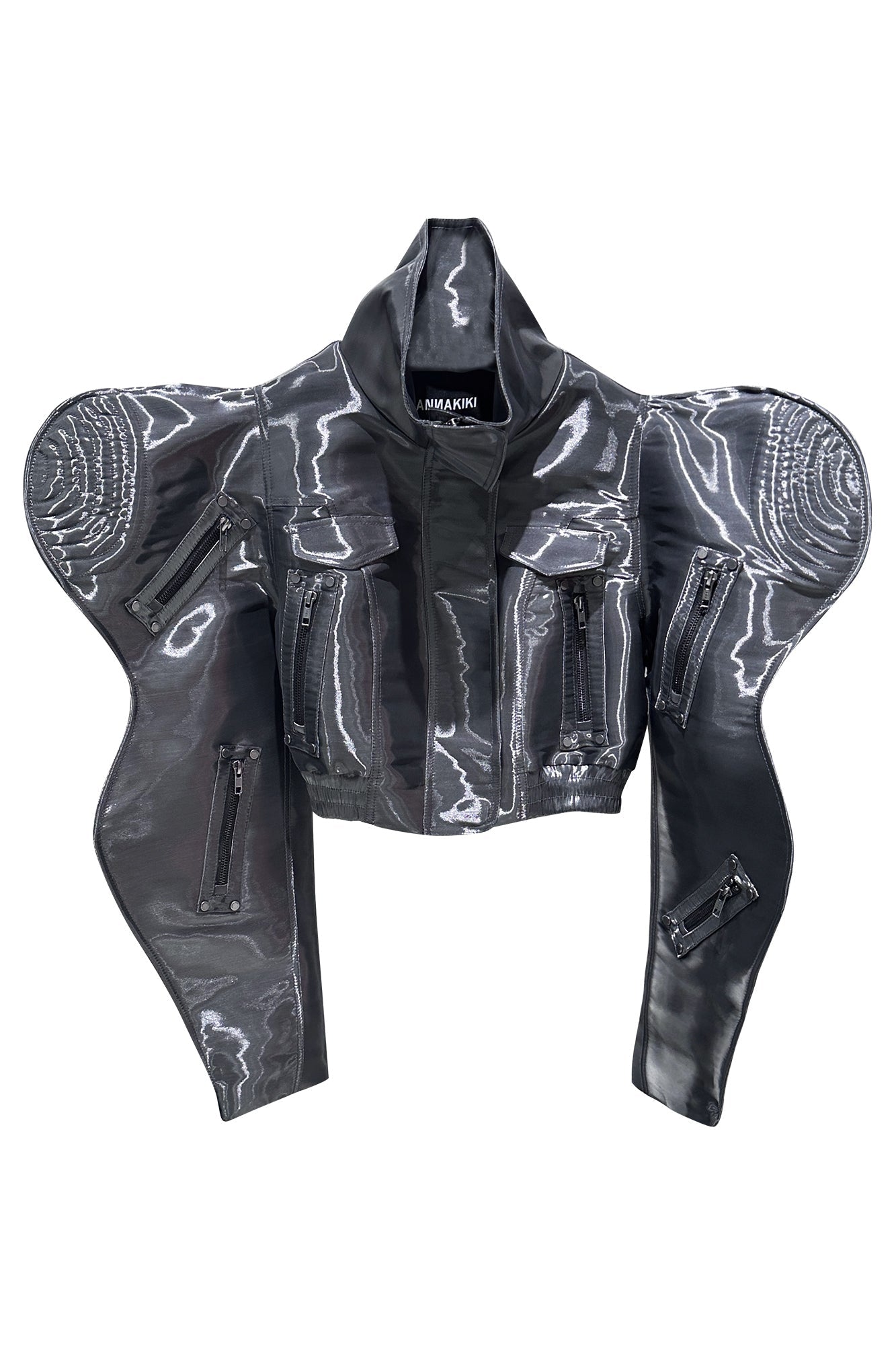 Multi bag wavy sleeve jacket