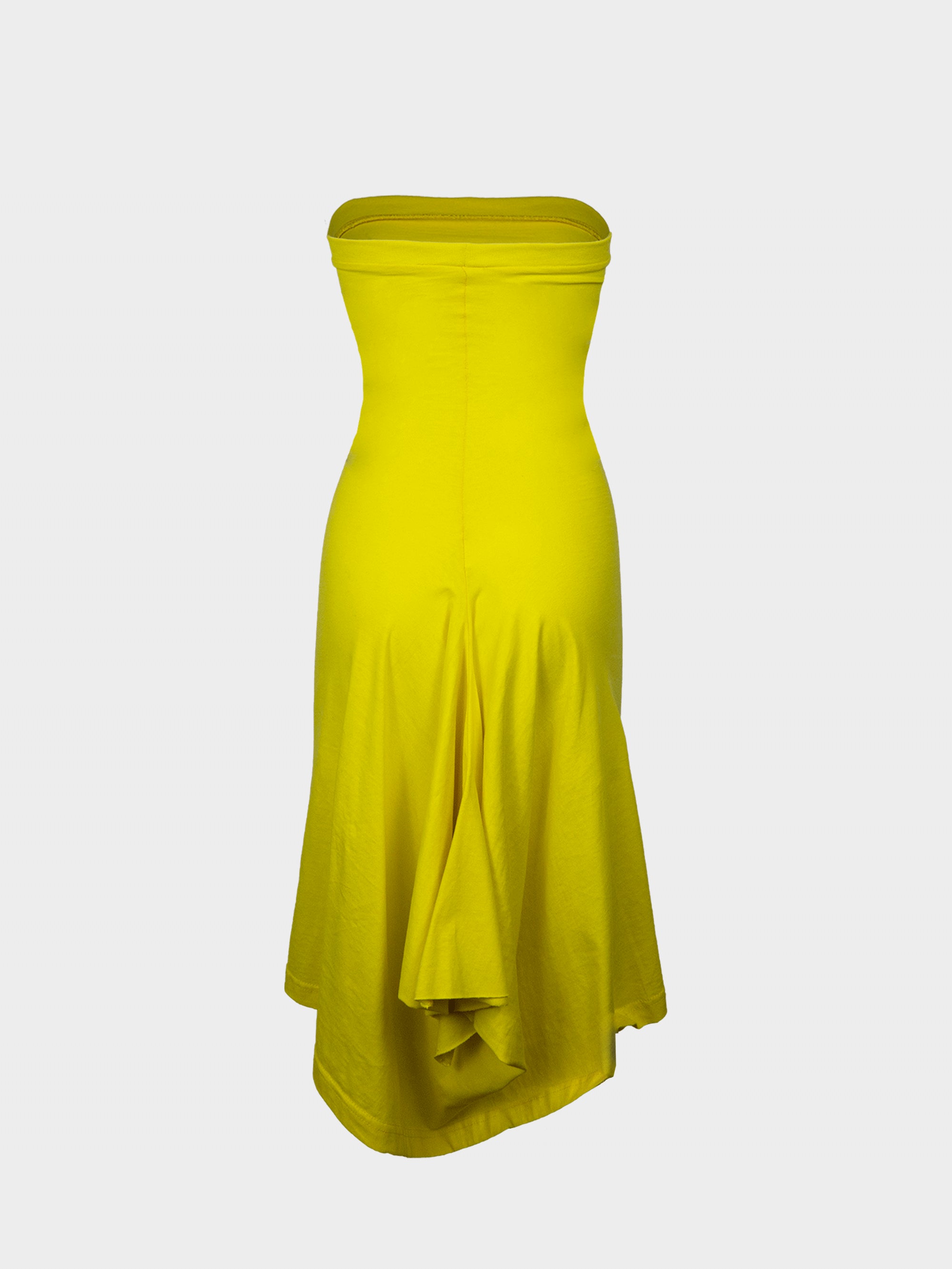 Strapless draped dress