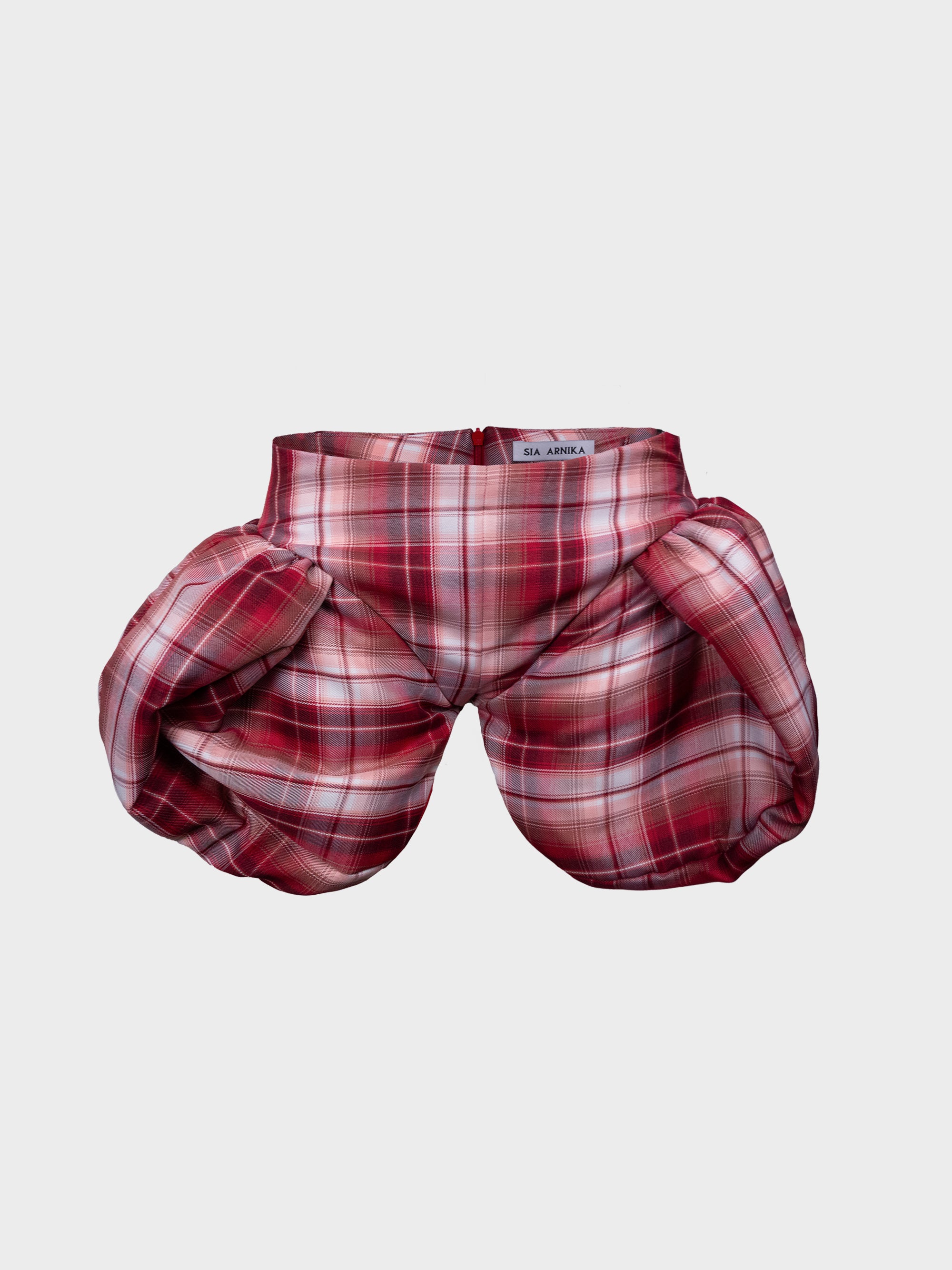 Plaid puffed pantie