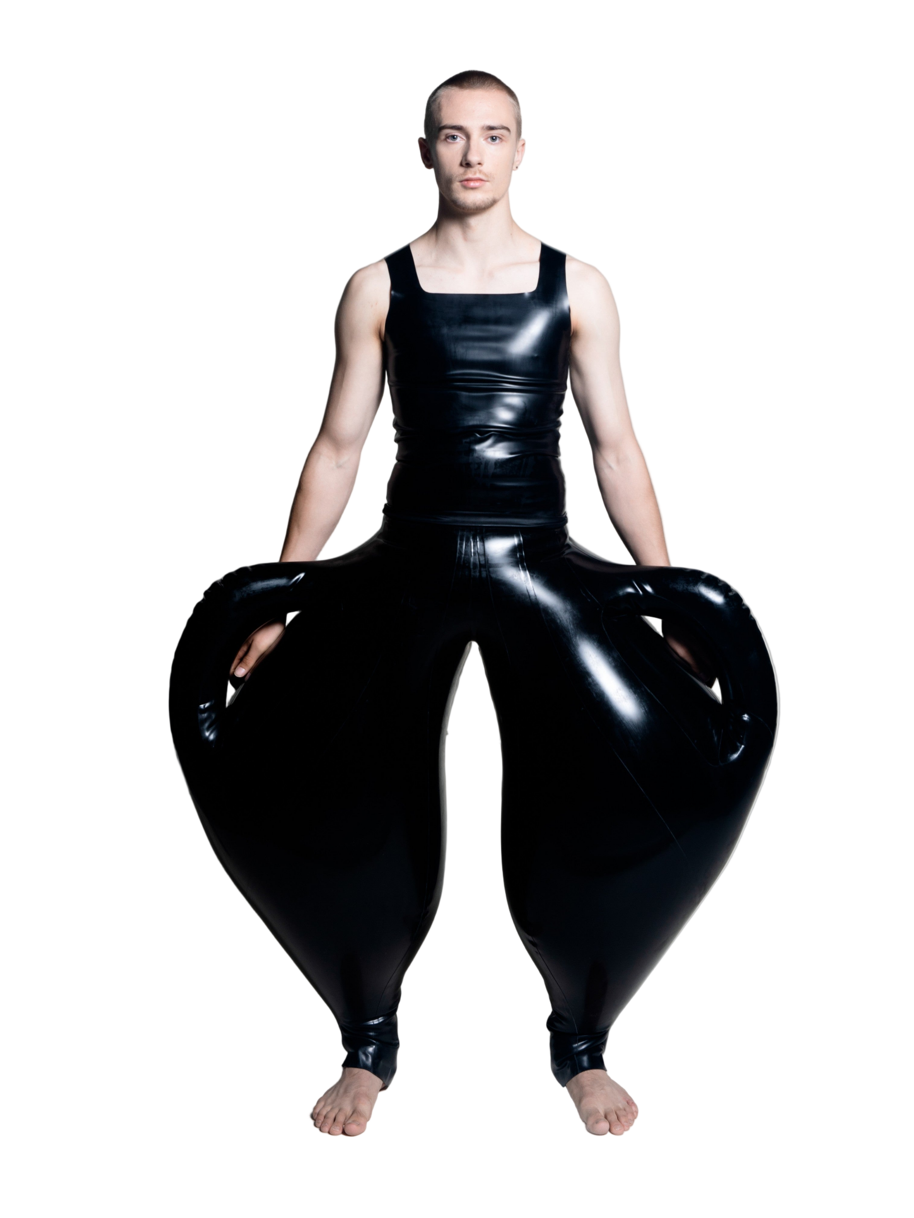 Double-handled vase inflatable trousers