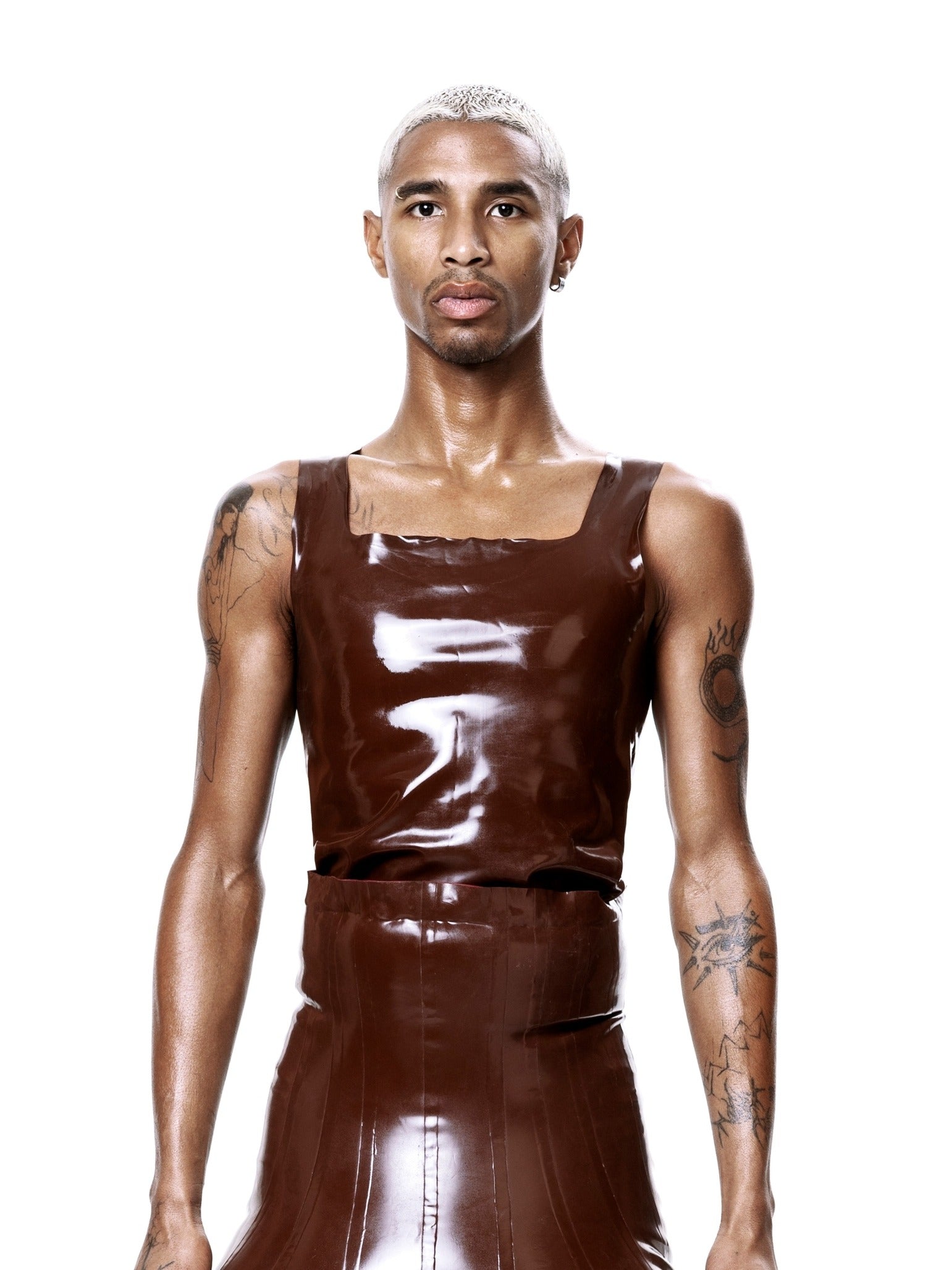 Essential latex tank - brown