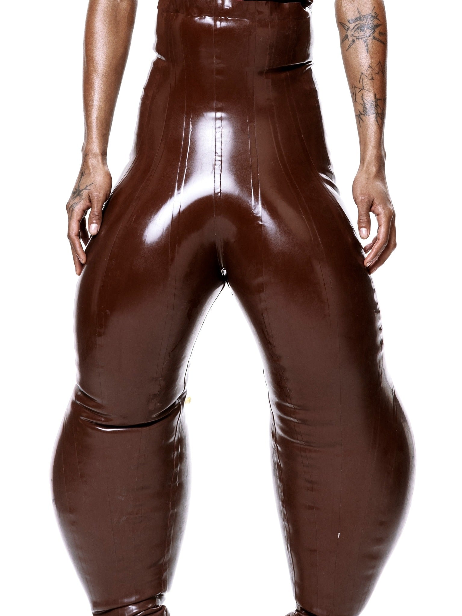 Brown alien legs inflatable trousers