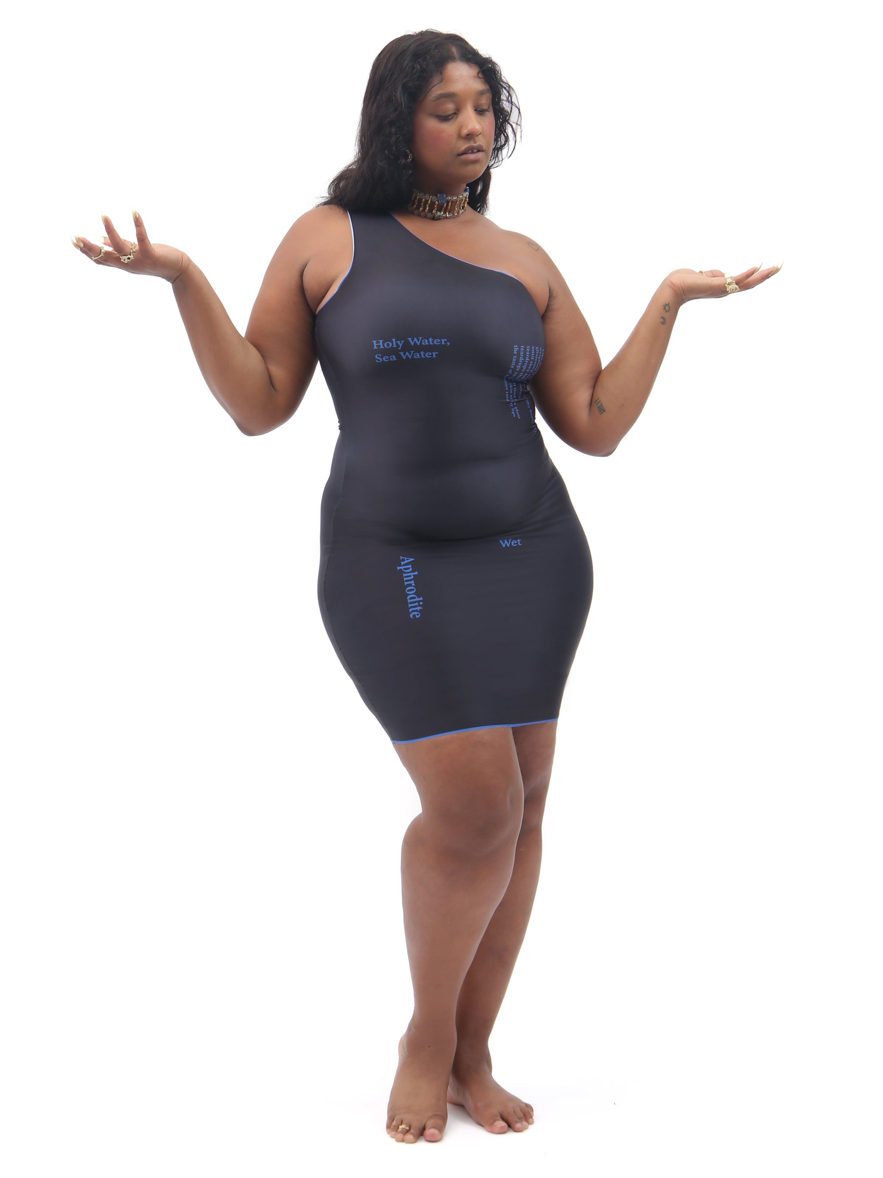 Aphrodite one-shoulder dress