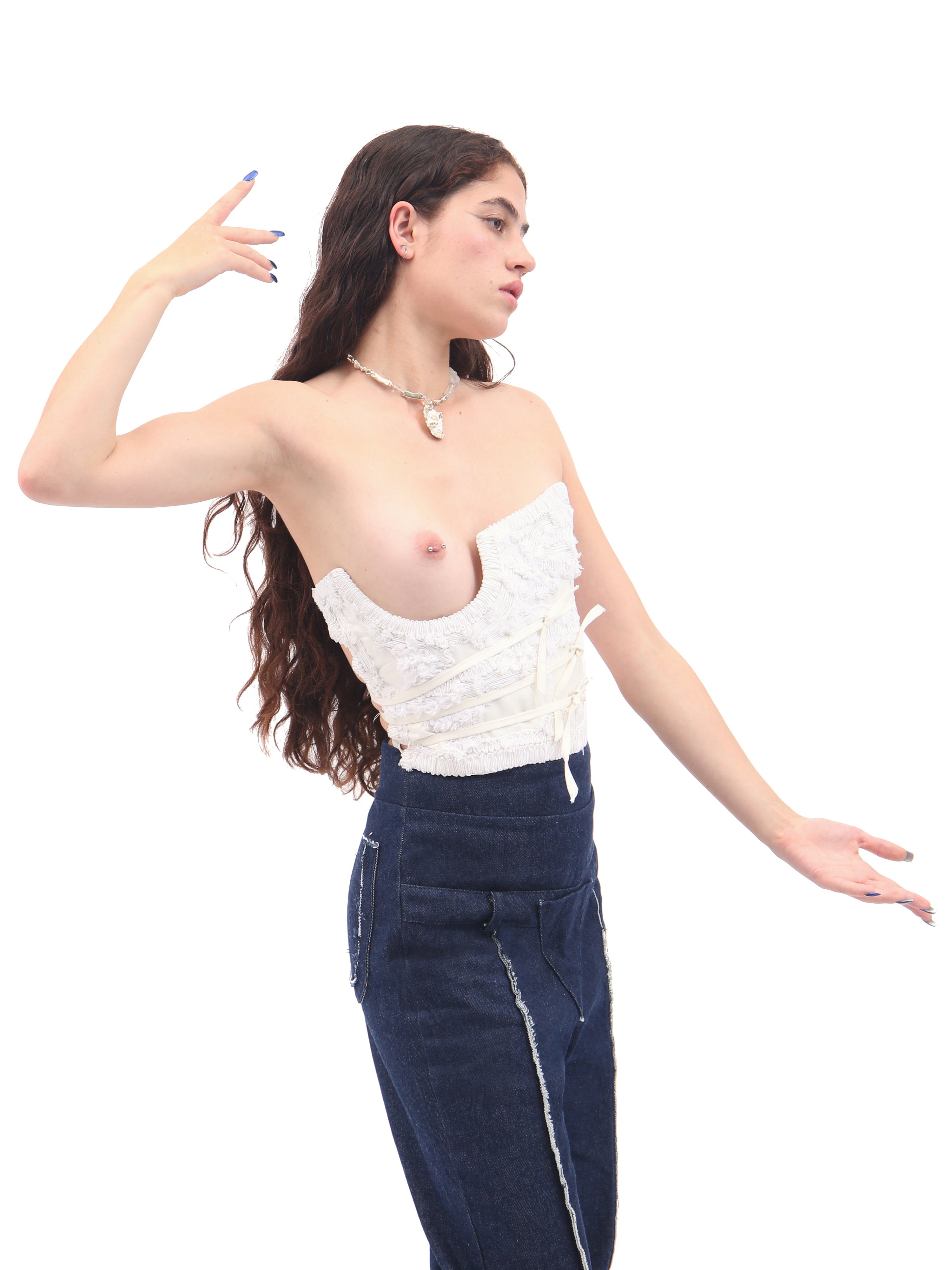 Breastfeeding bride corset