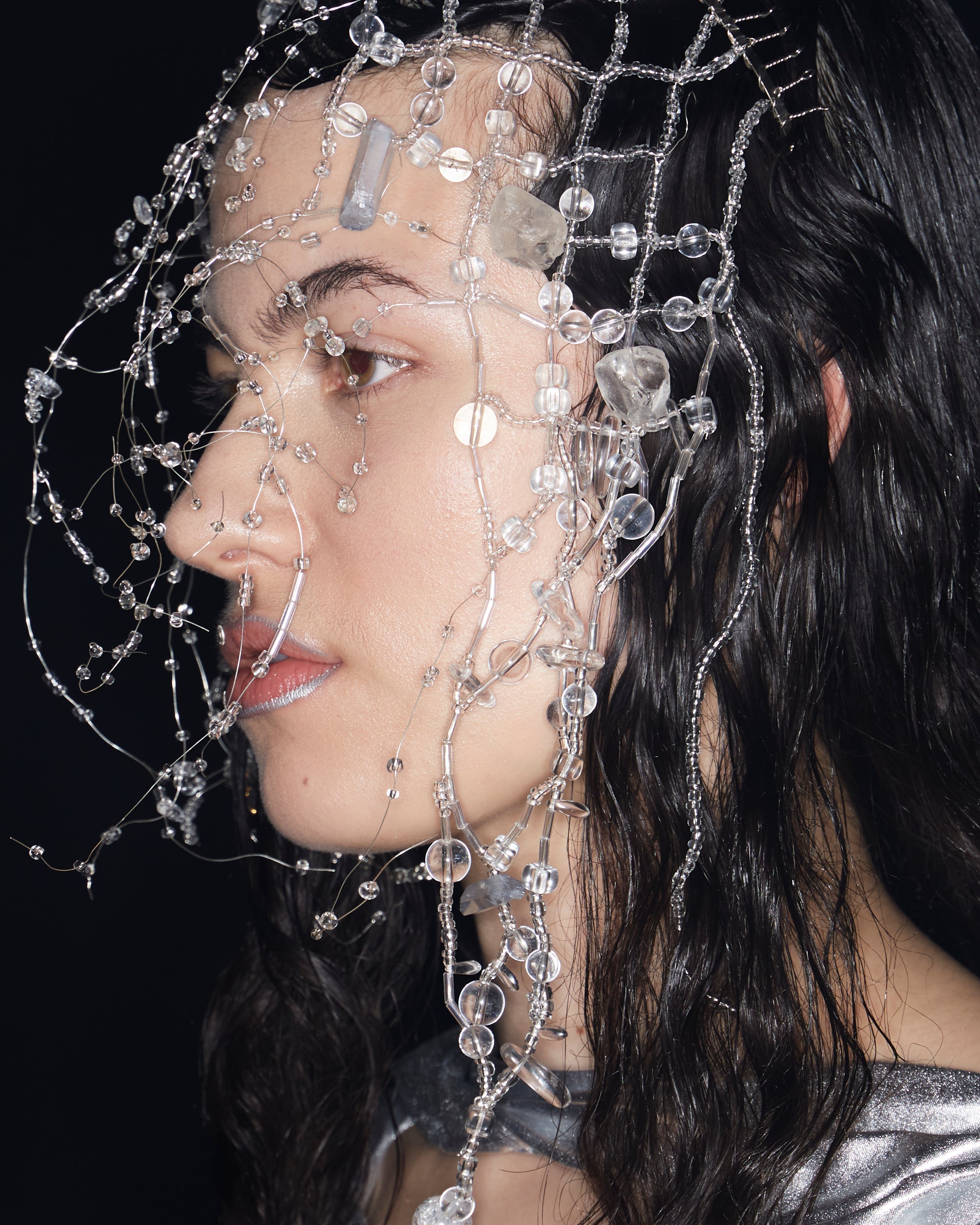 Clear quartz headpiece