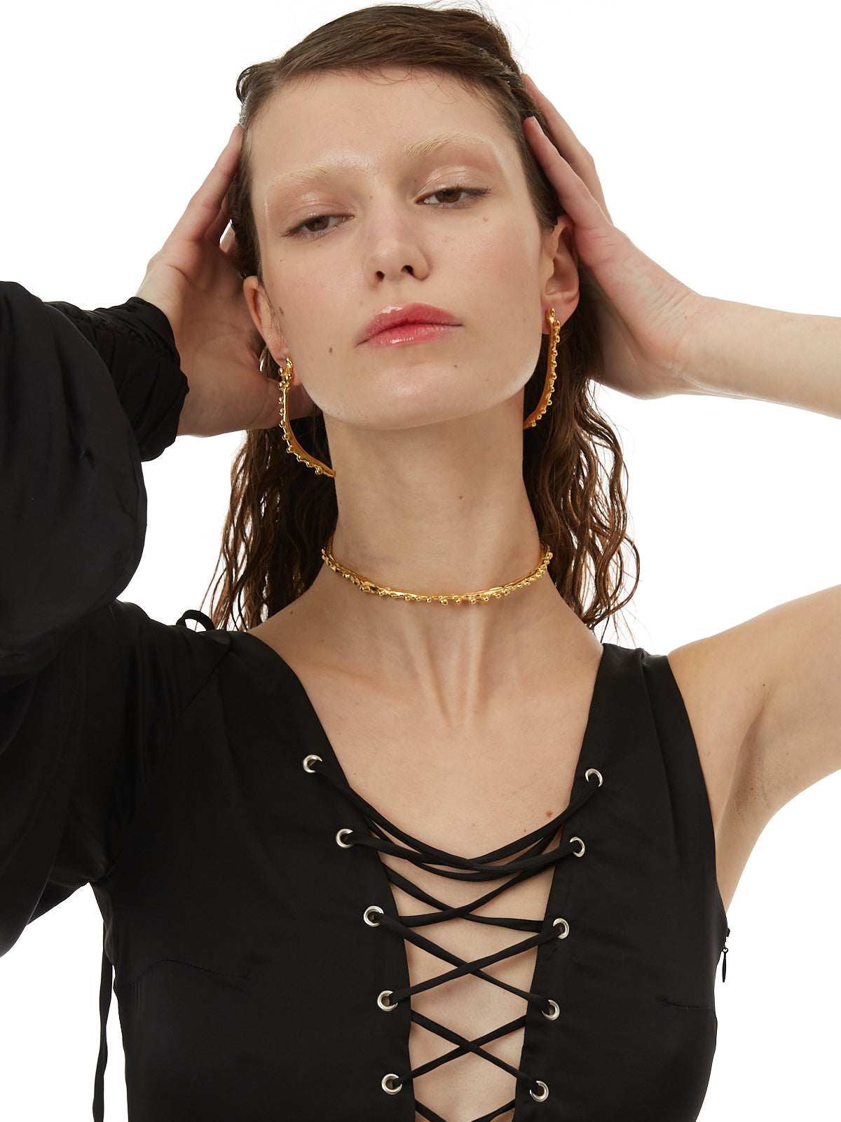 Sea wreath long earrings