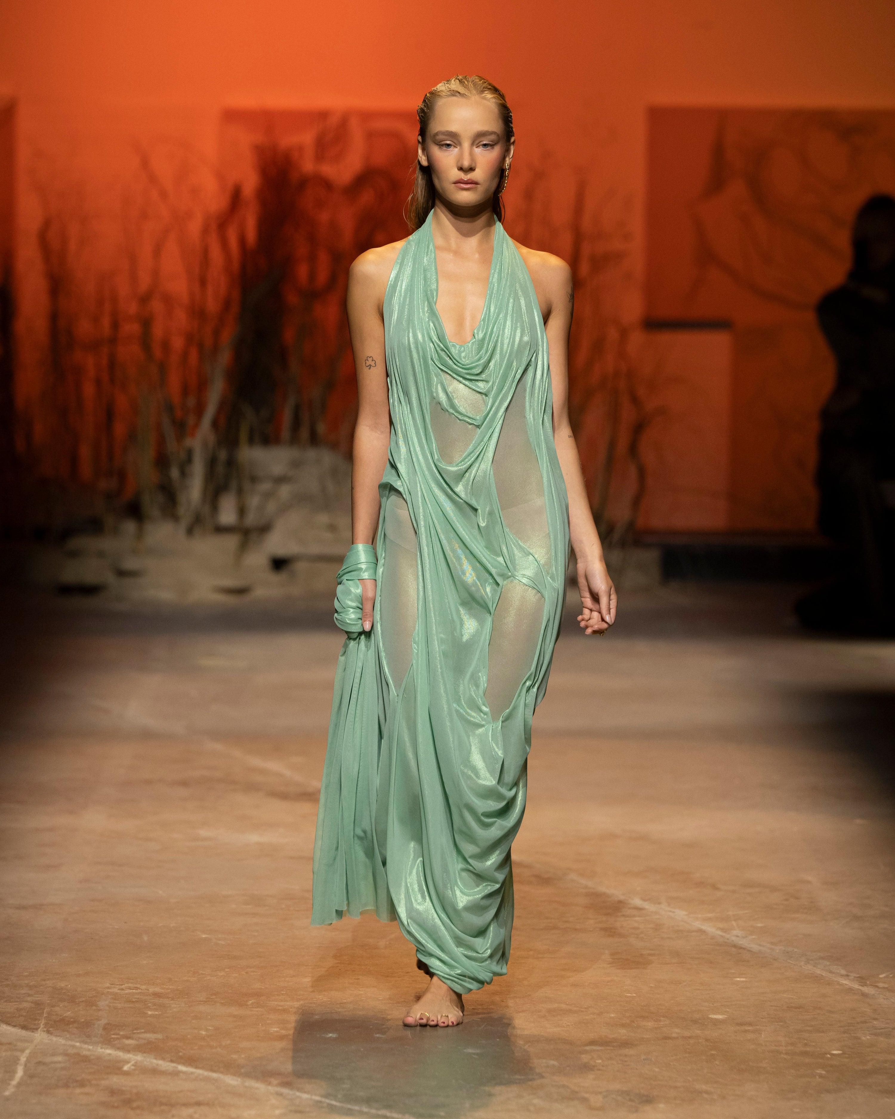 Siren wetlook long dress