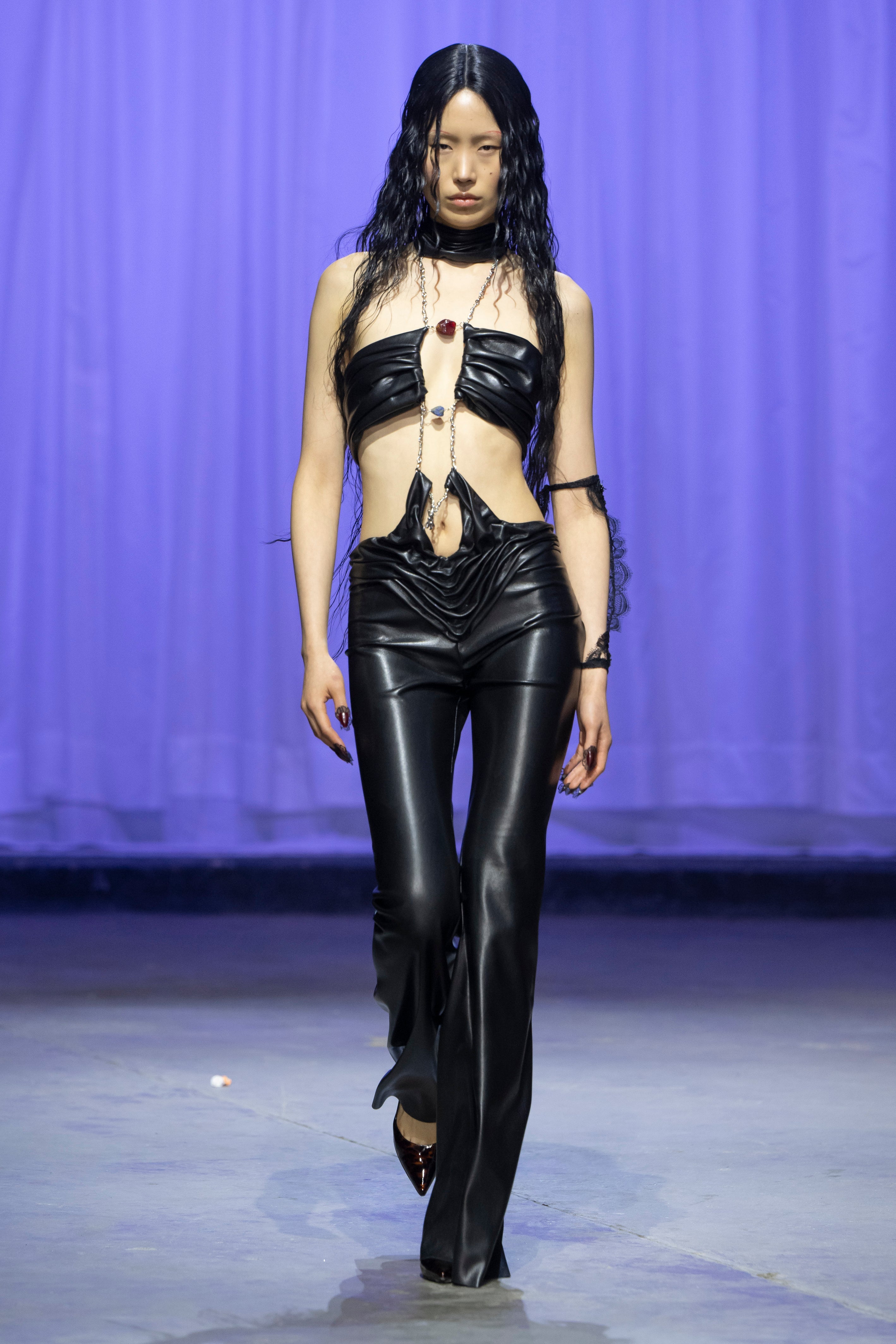 Temptress leather jumpsuit