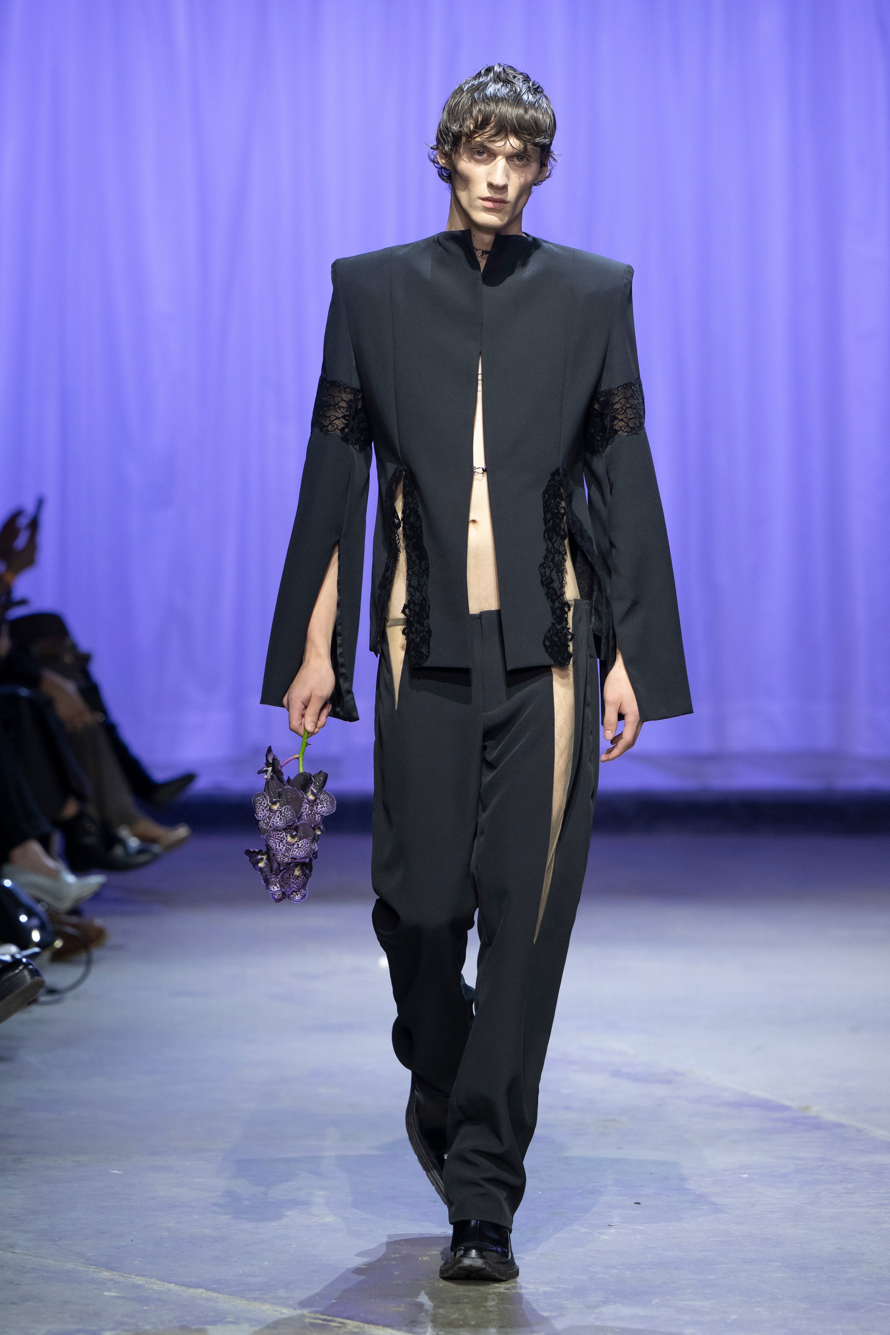 Eros lace tailored trousers