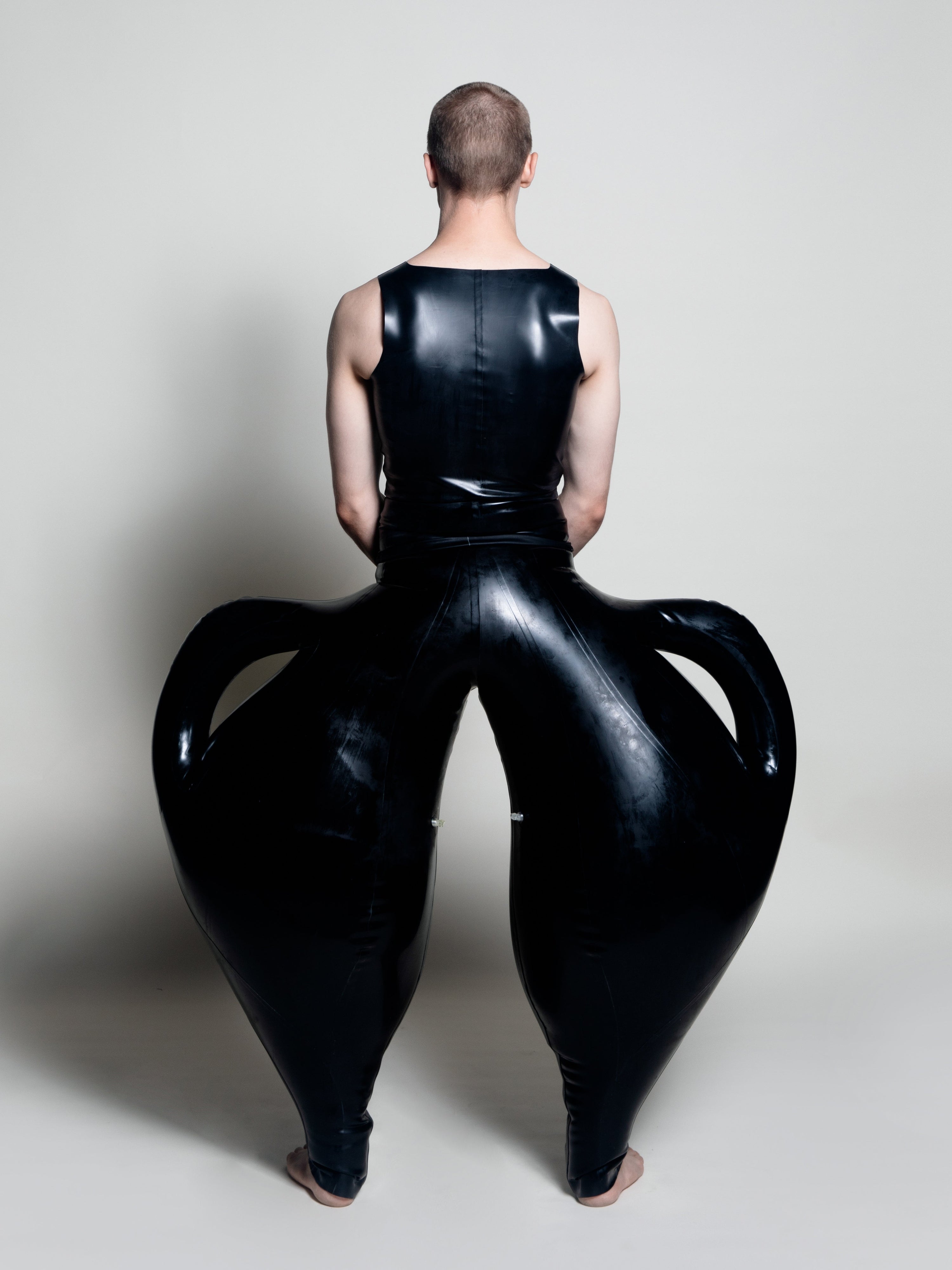Double-handled vase inflatable trousers