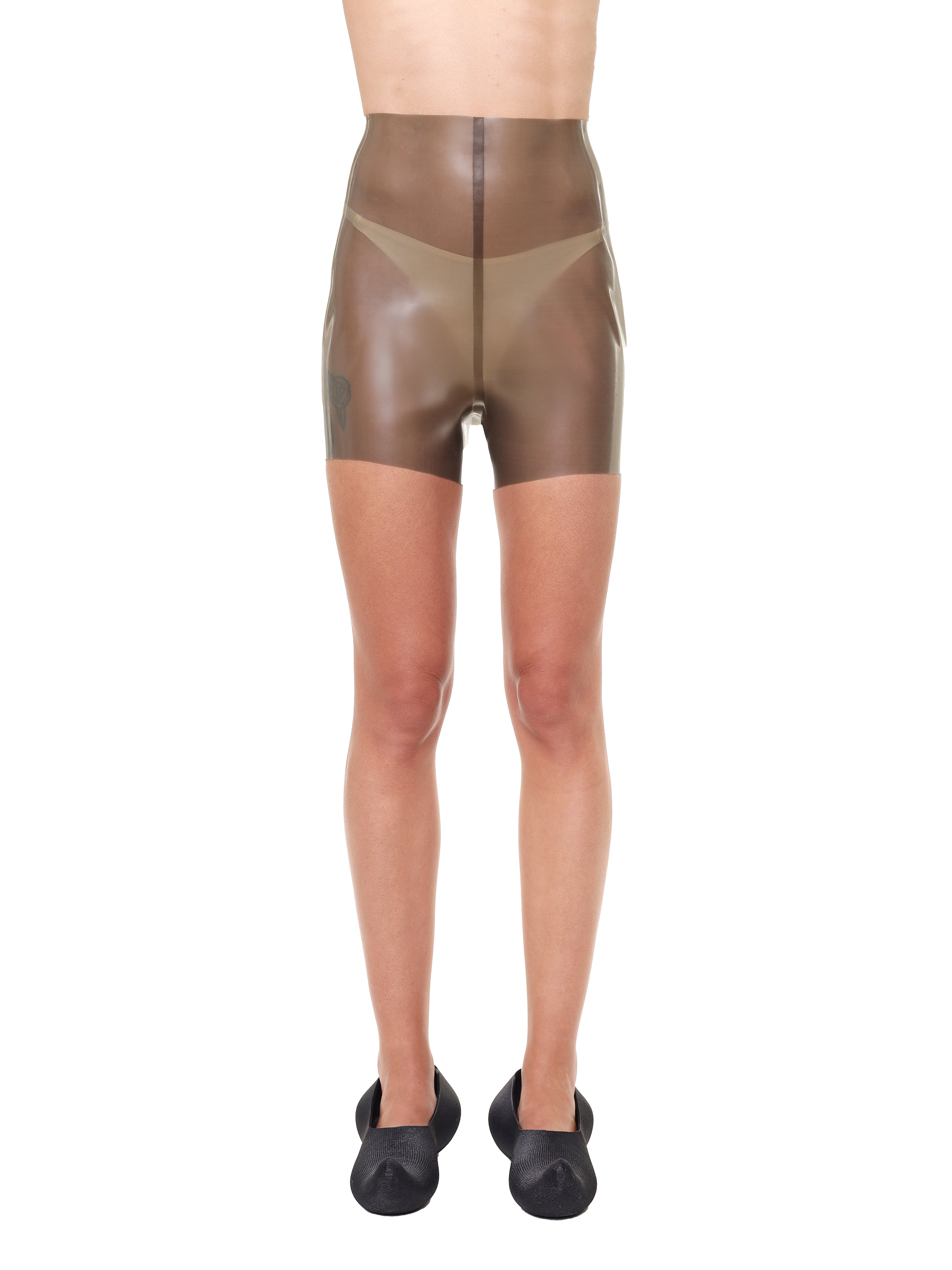 Grey high waist essential biker shorts