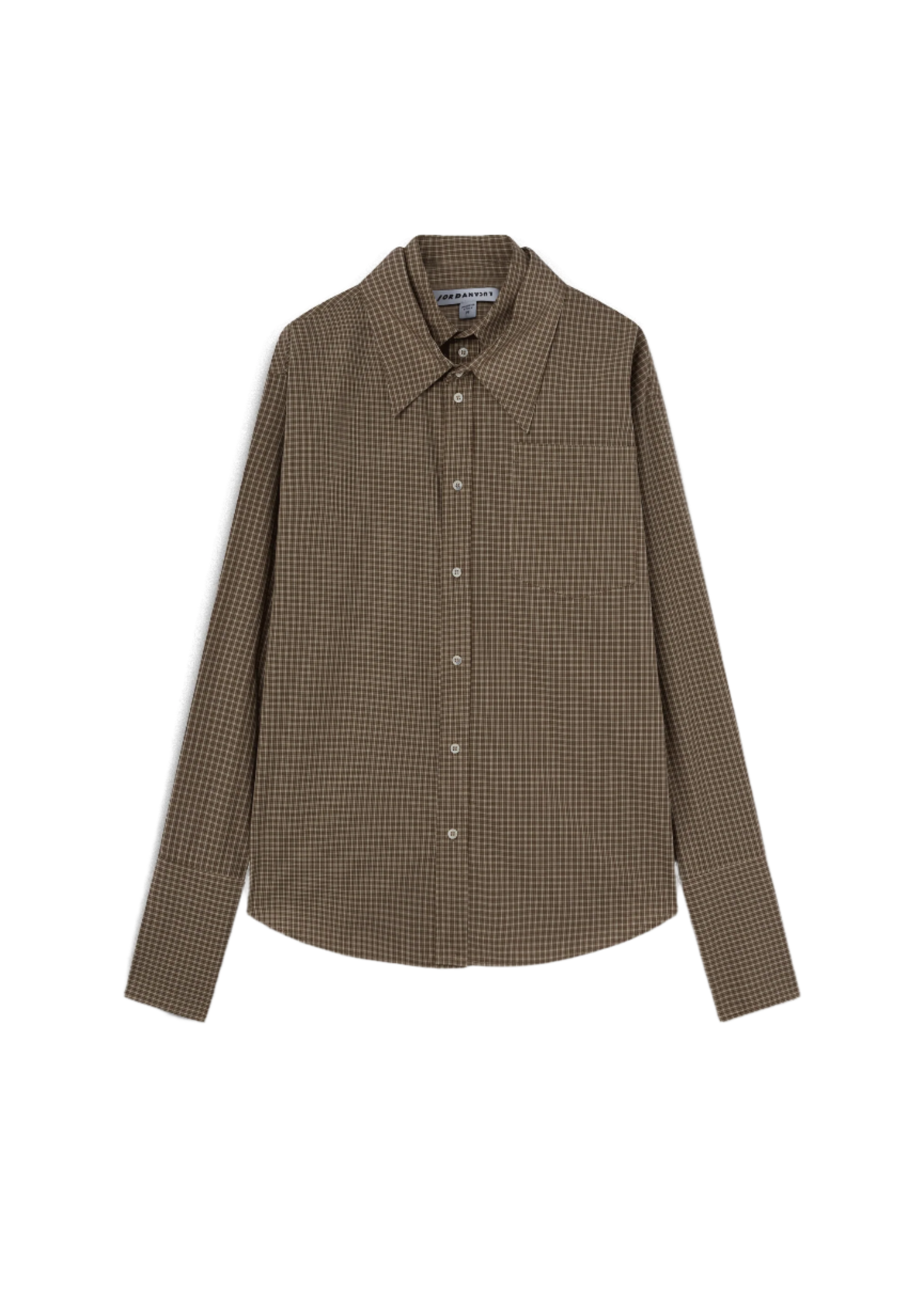 Clover shirt brown check