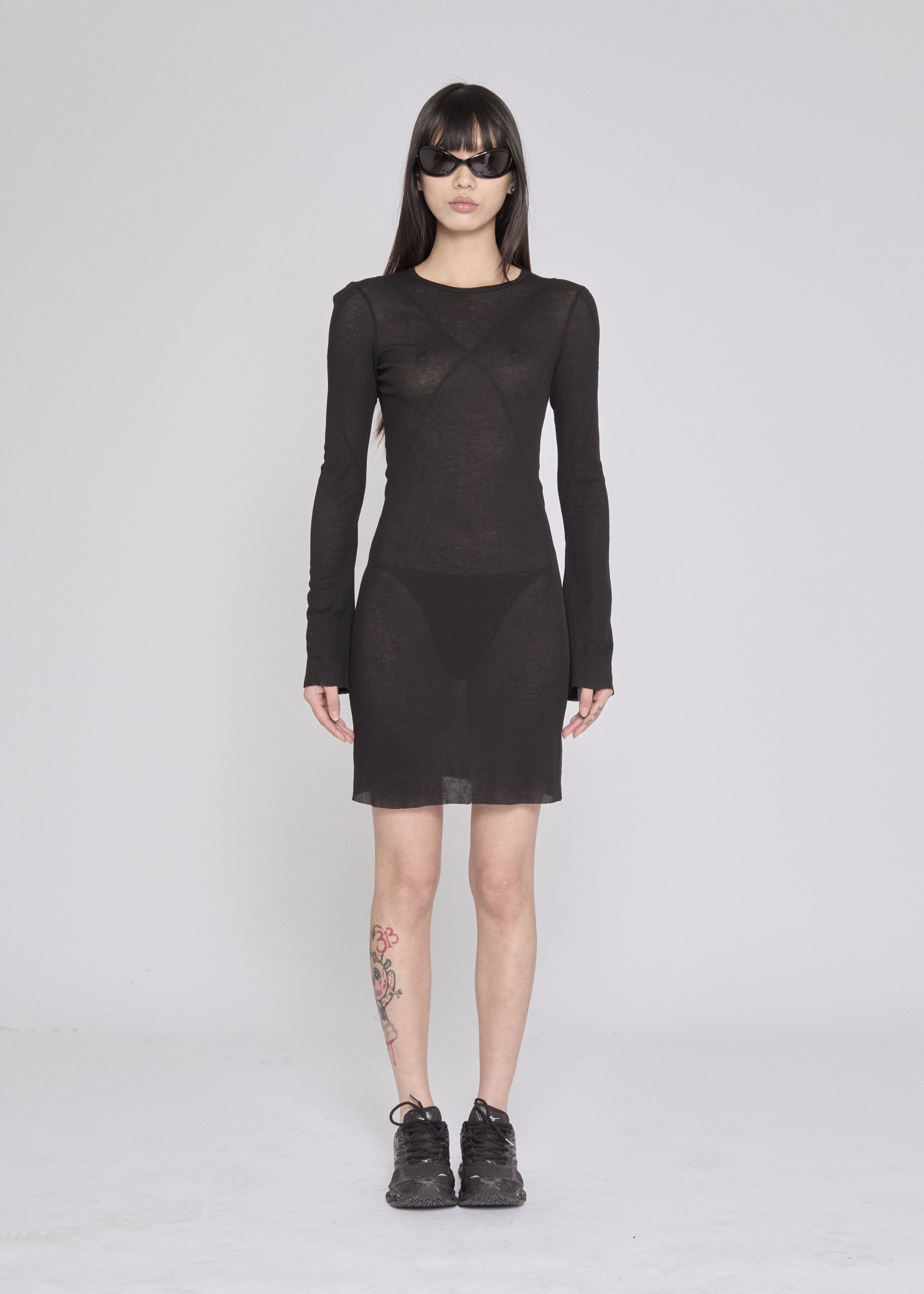 Blues longsleeve dress black