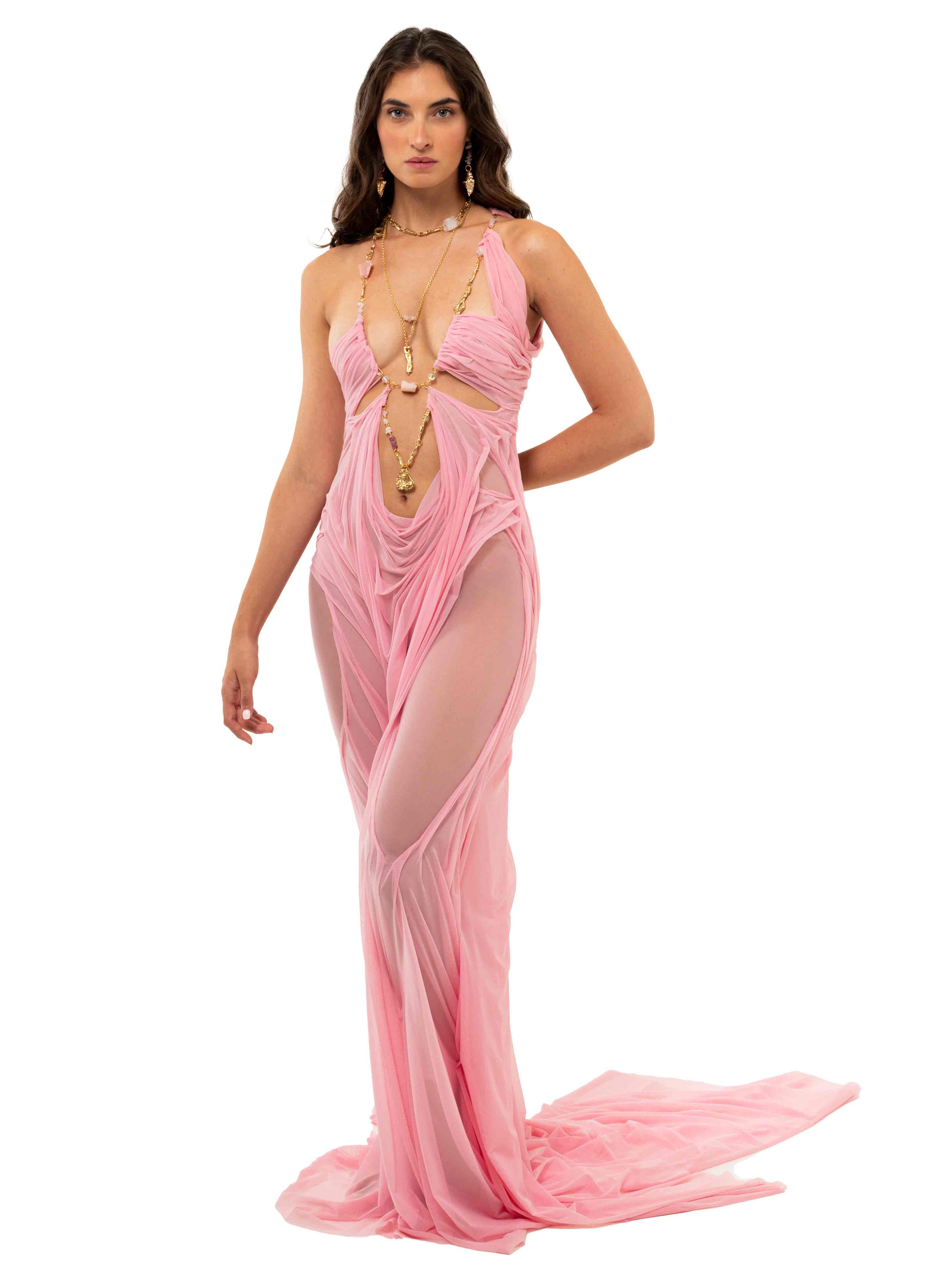 Pink venus wetlook dress