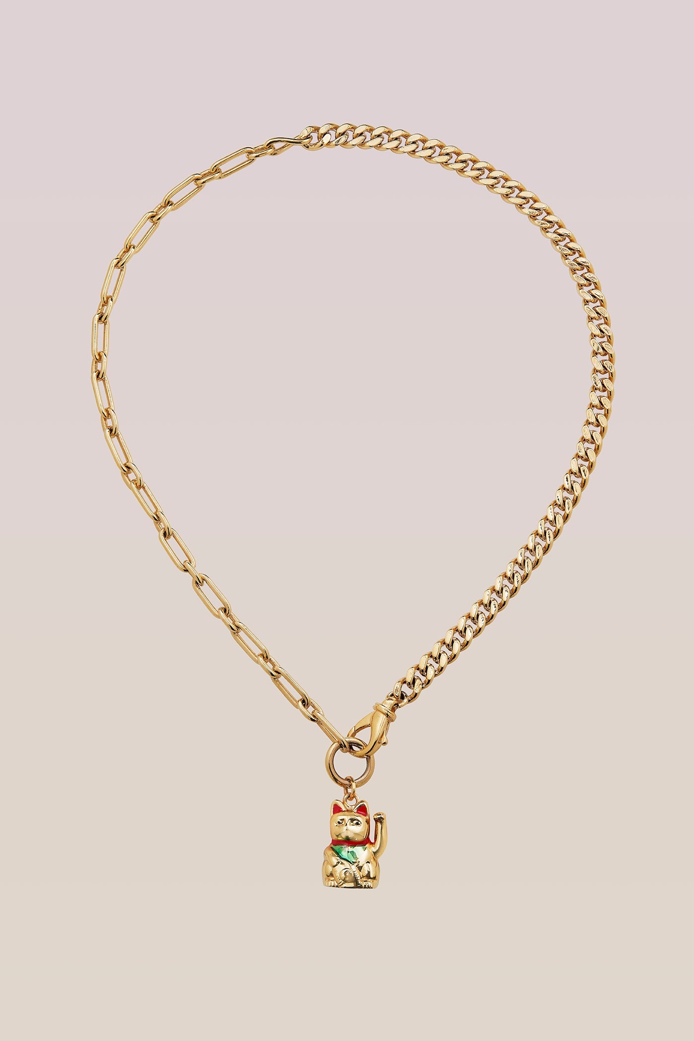Maneki neko necklace