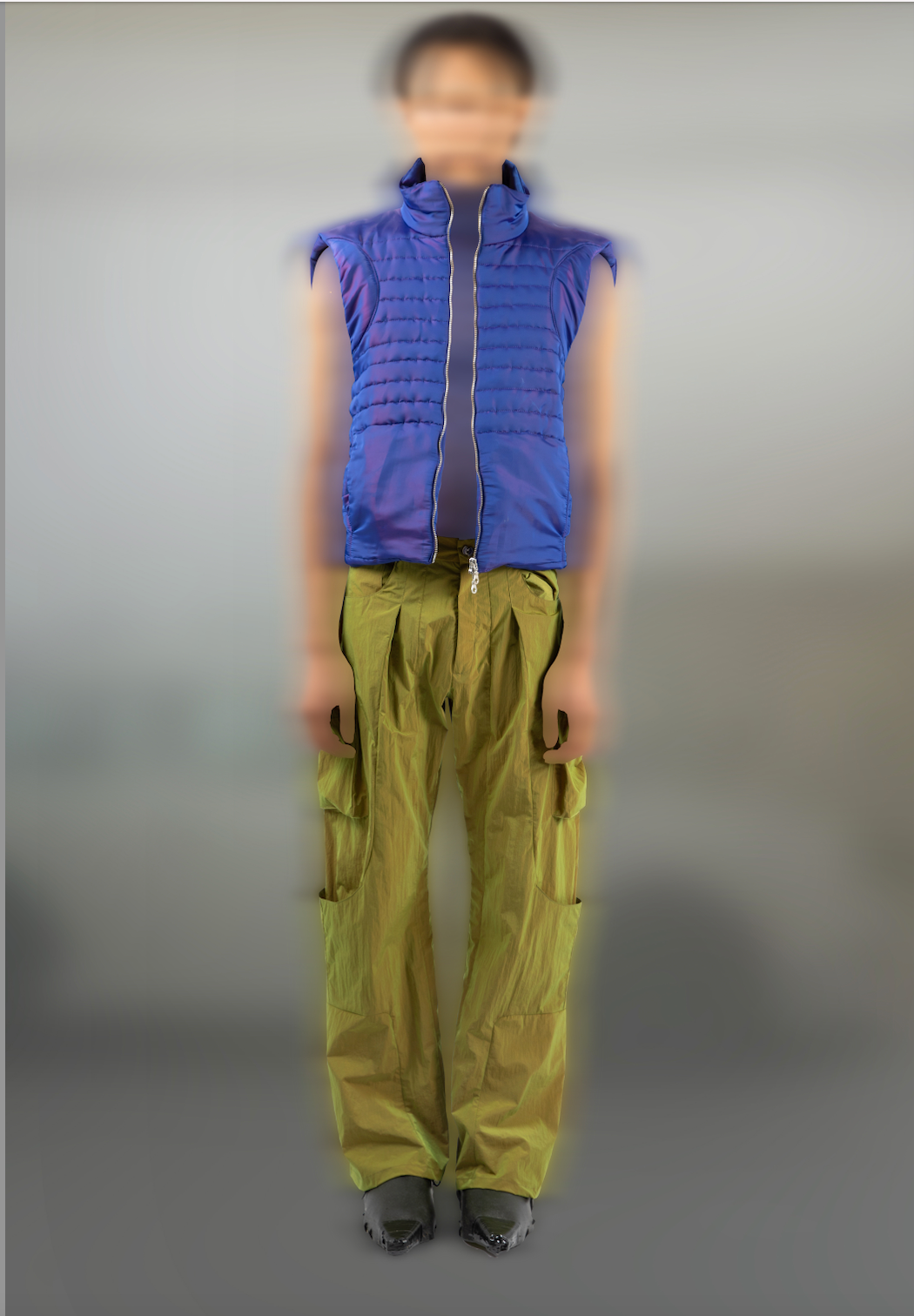 Ss23 blue chromeo quilted vest - sale