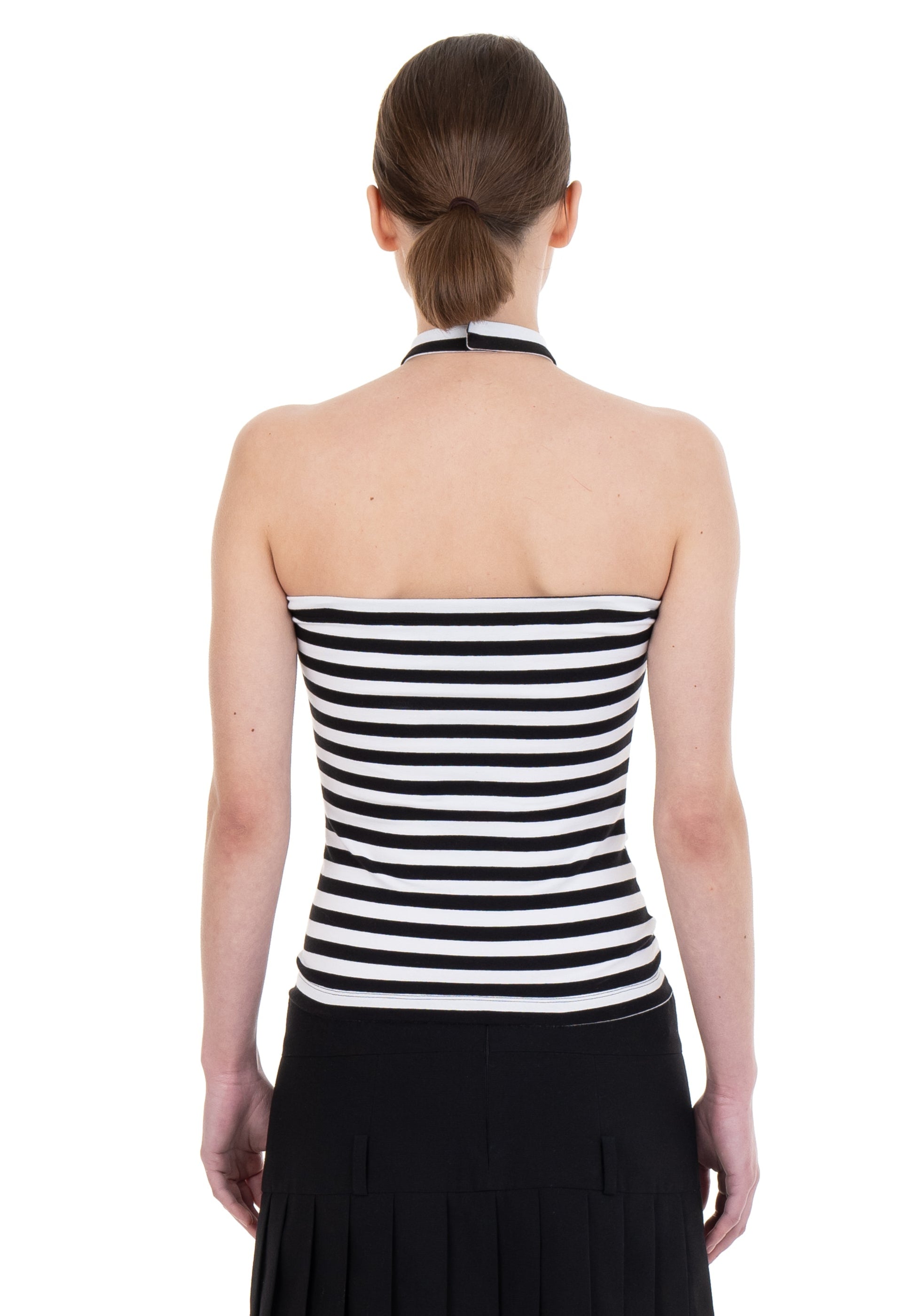 Necktie tube top striped