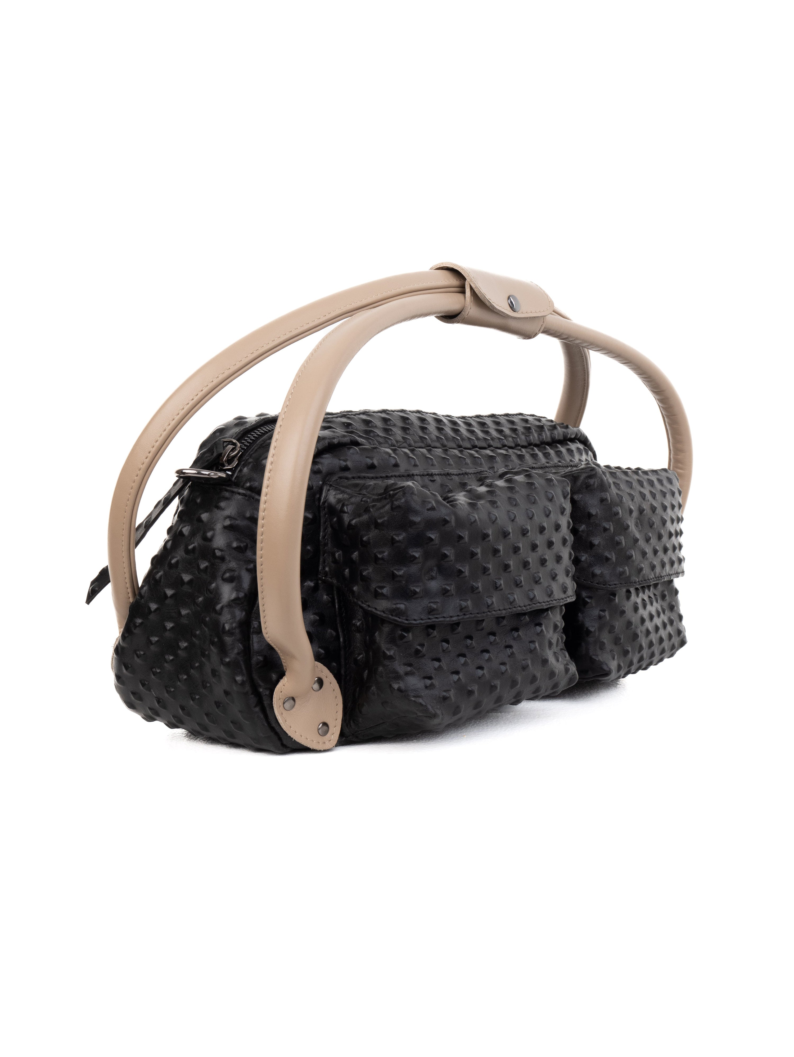 Fava leather bag embossed