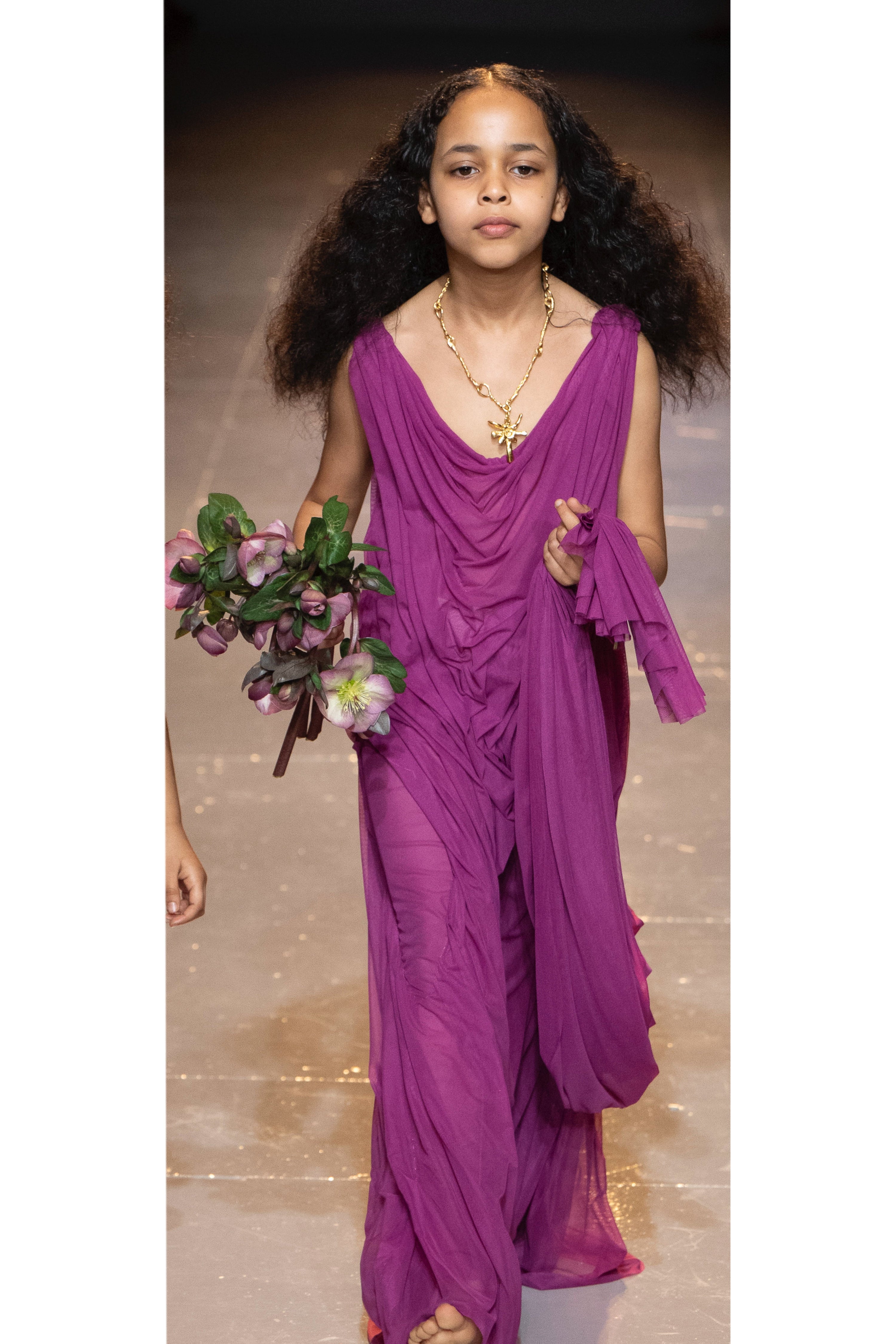 Children's long wetlook dress