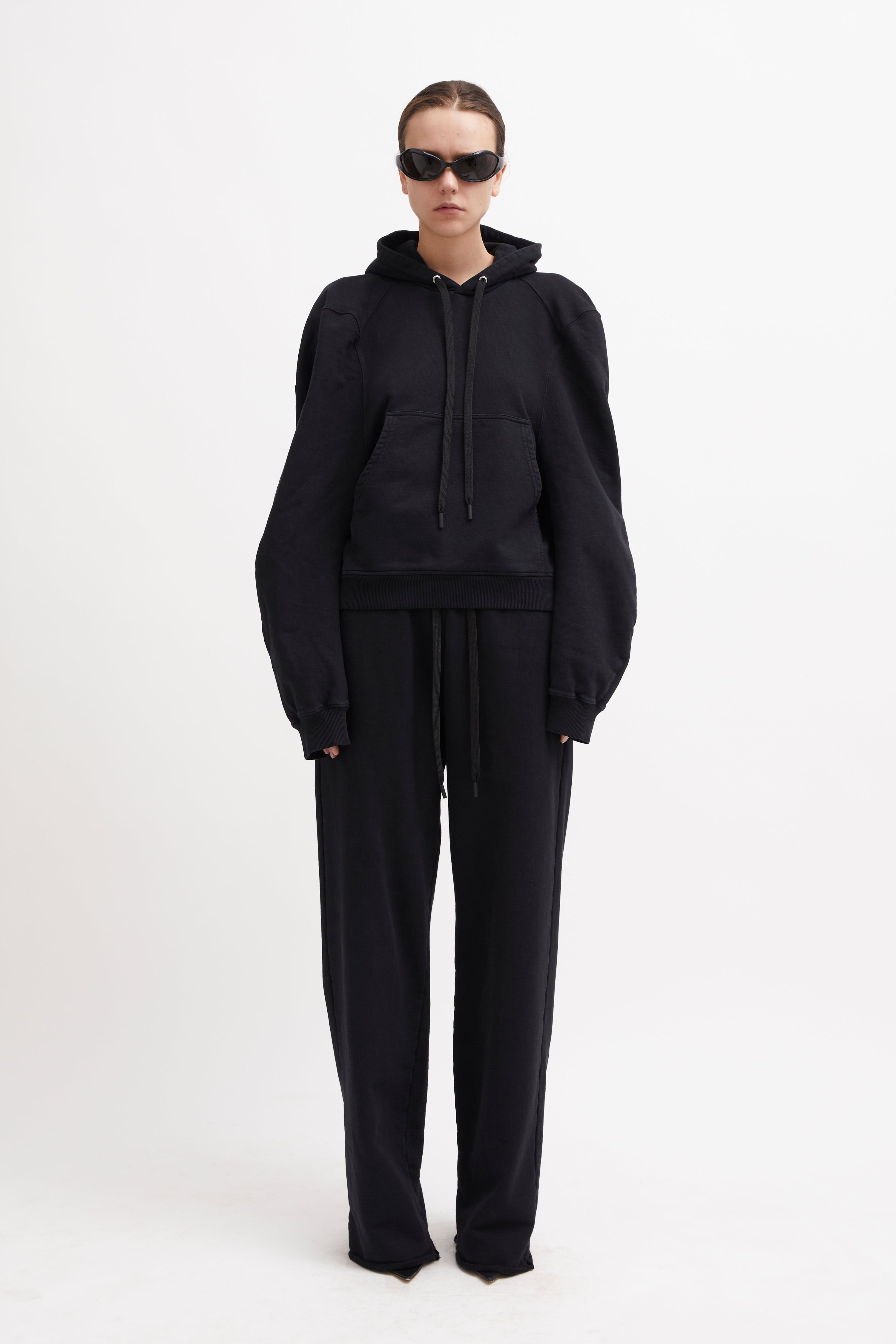 Bulldog hoodie black overdye