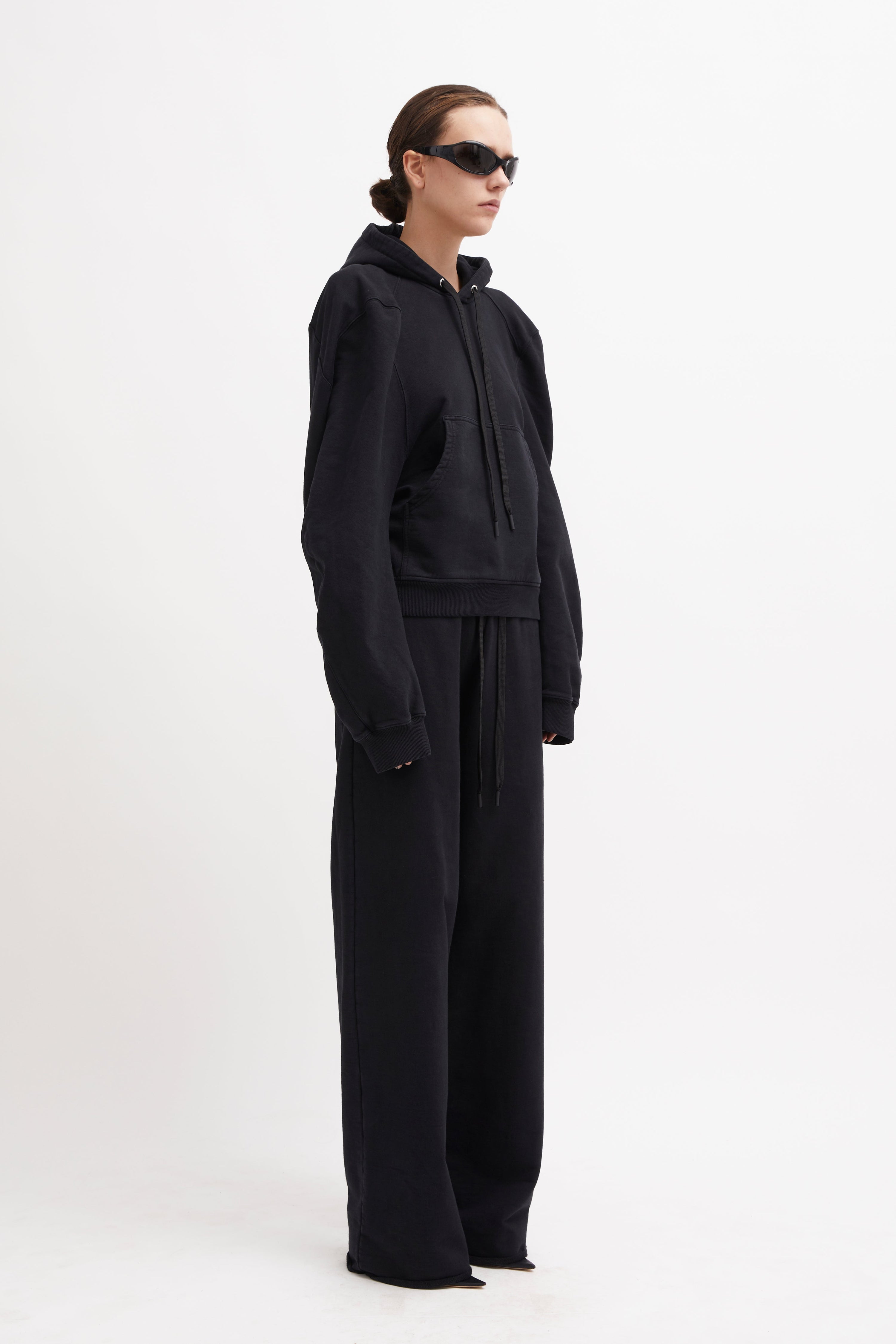 Bulldog hoodie black overdye