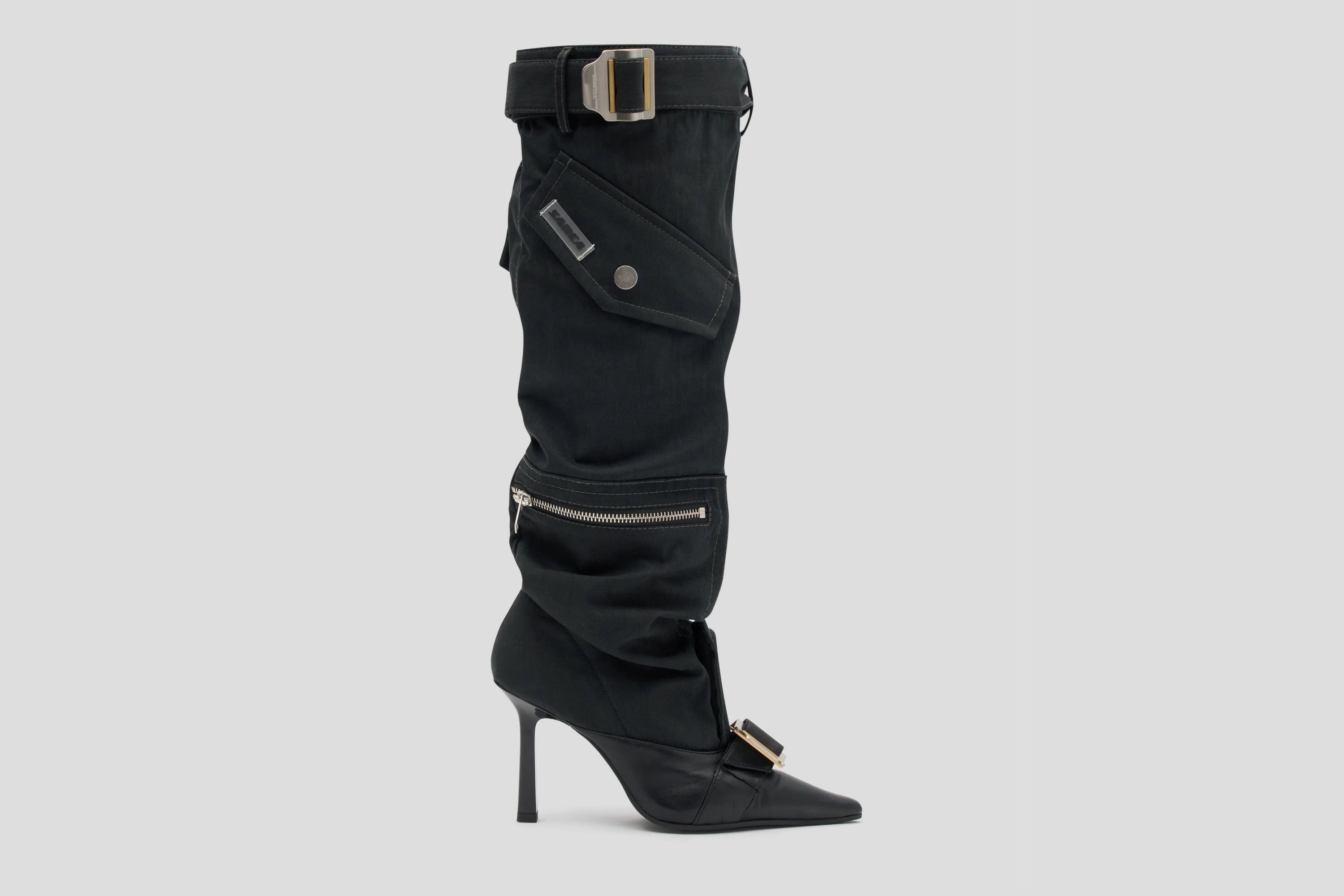 Dion lee x ancuța sarca upcycled trouser boots/ black