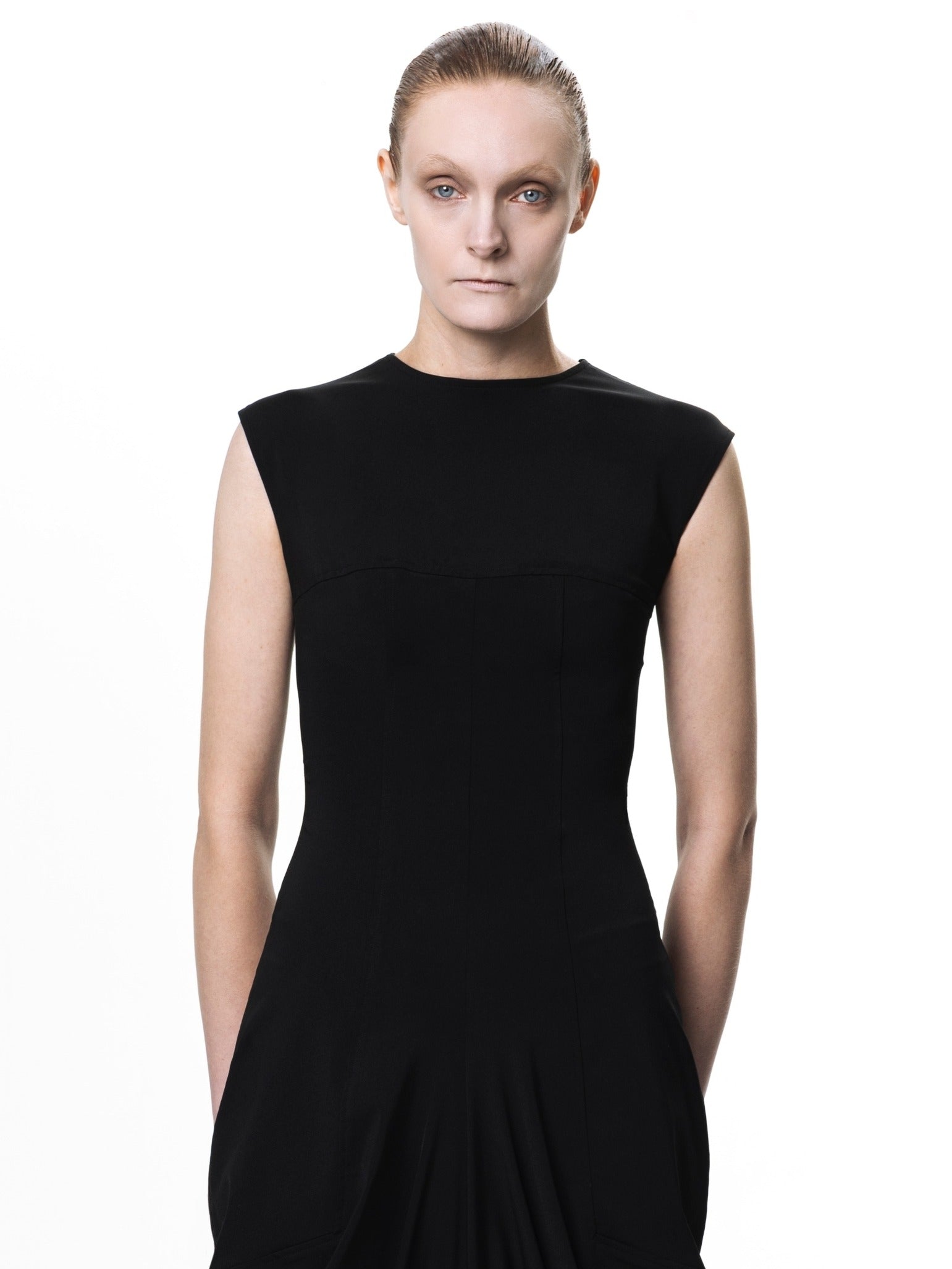 Deflated jersey dress