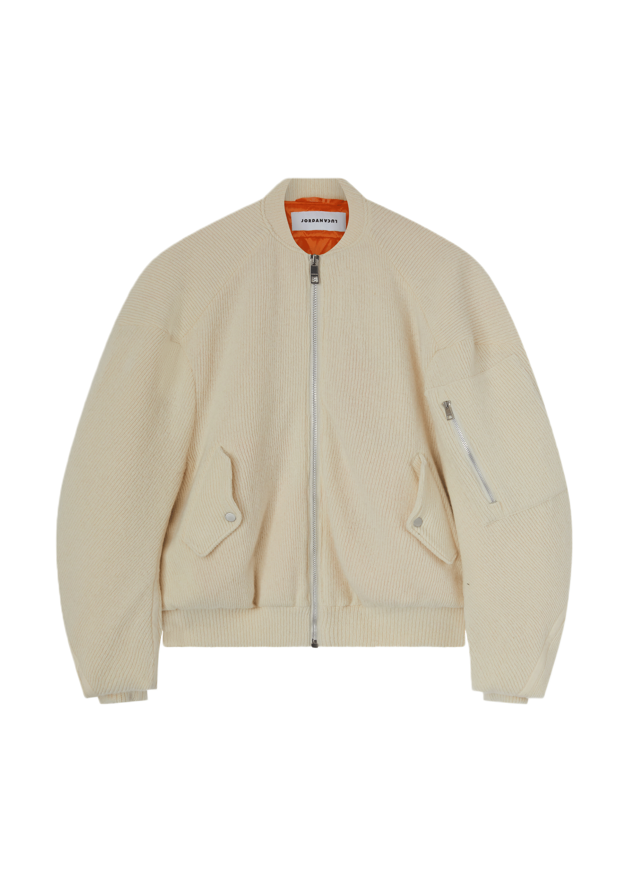 Bulldog knit bomber ivory