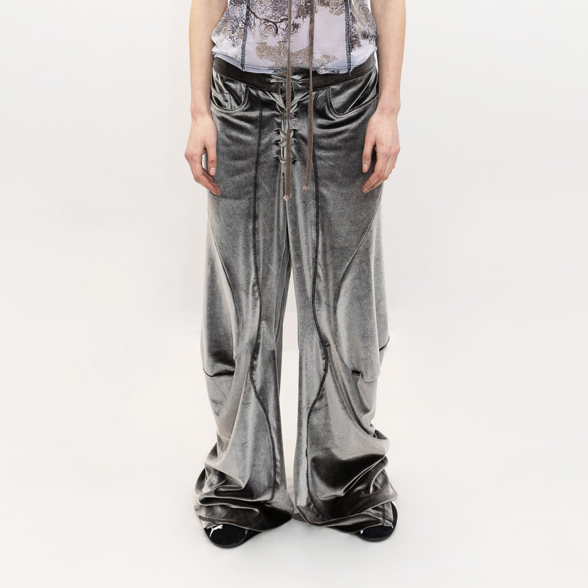 Malpensa jogger pewter velvet