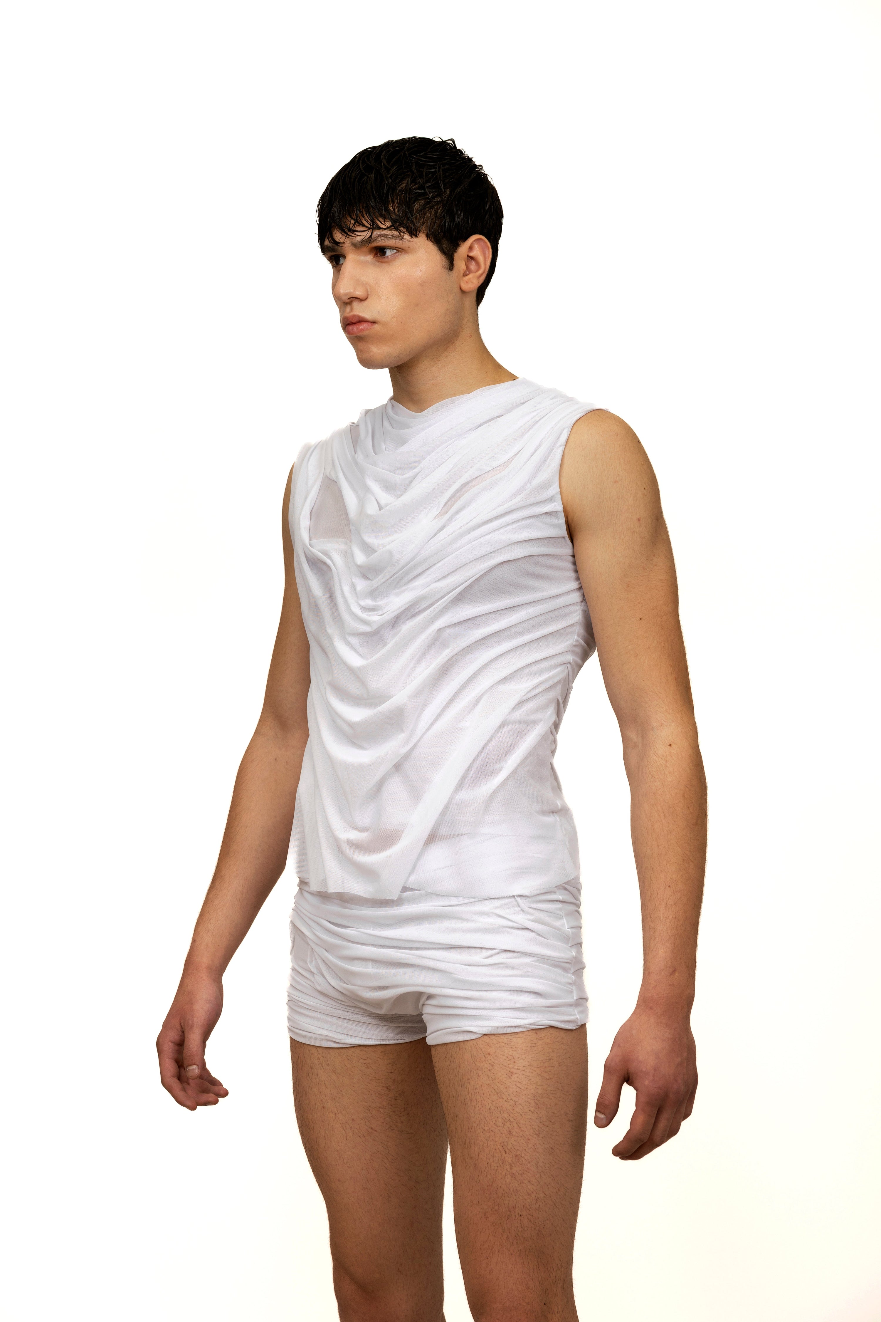 Wetlook tank top white