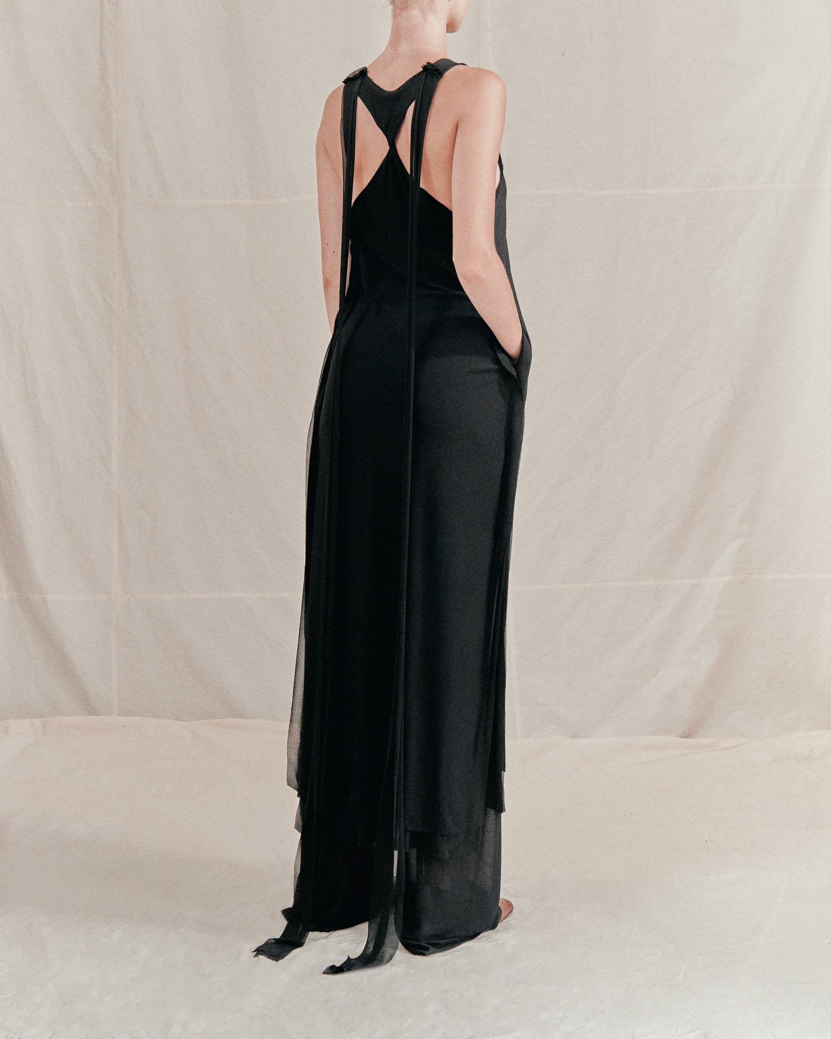 Tank dress sheer long