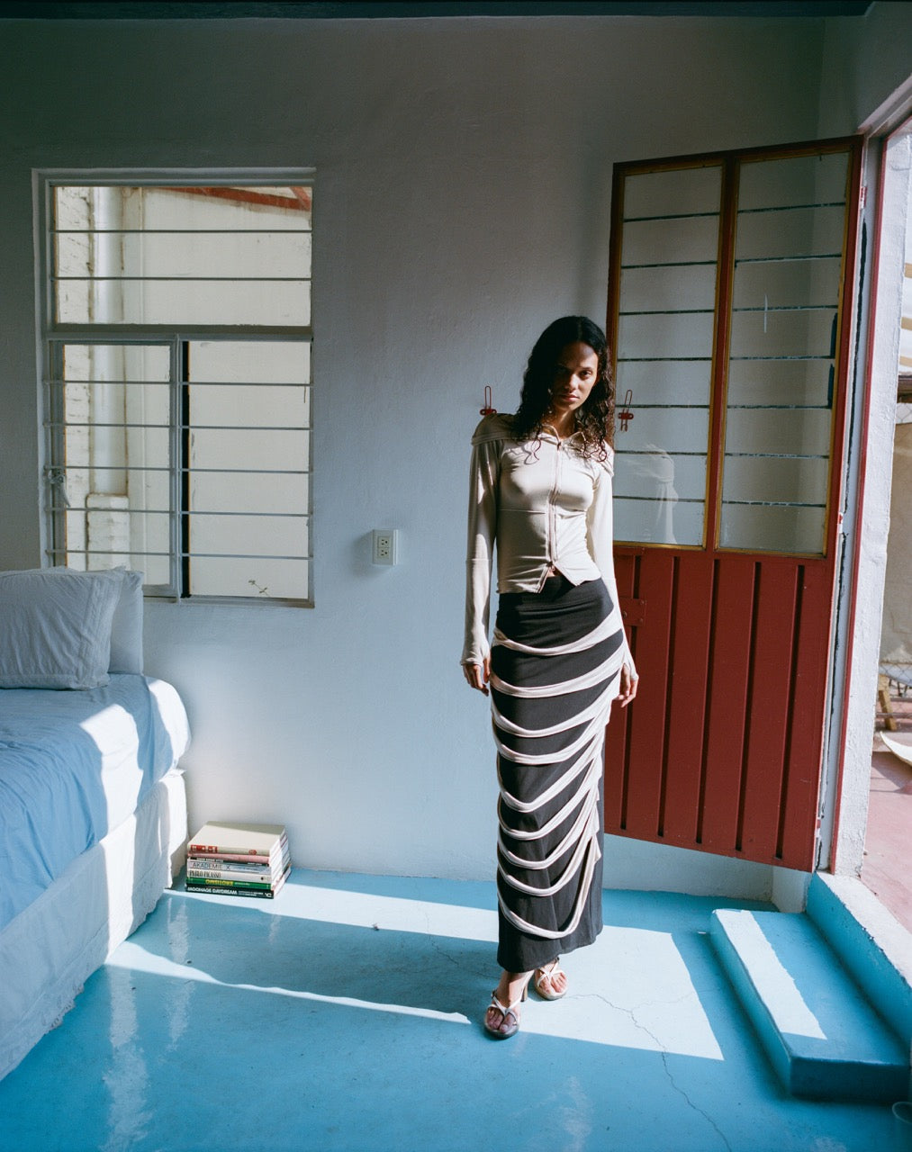 Jersey strap skirt