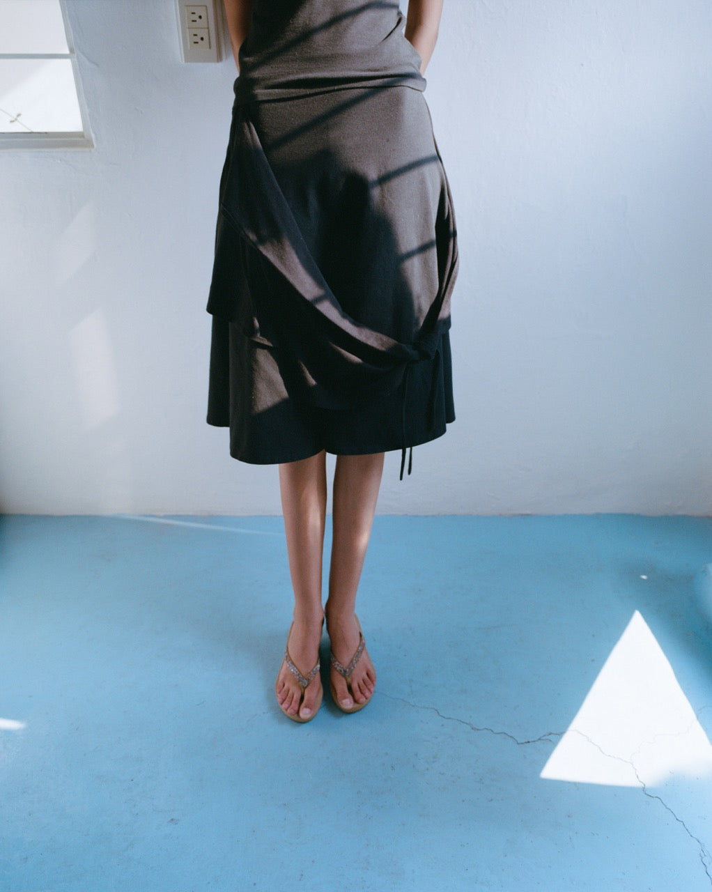 Jersey wrap skirt