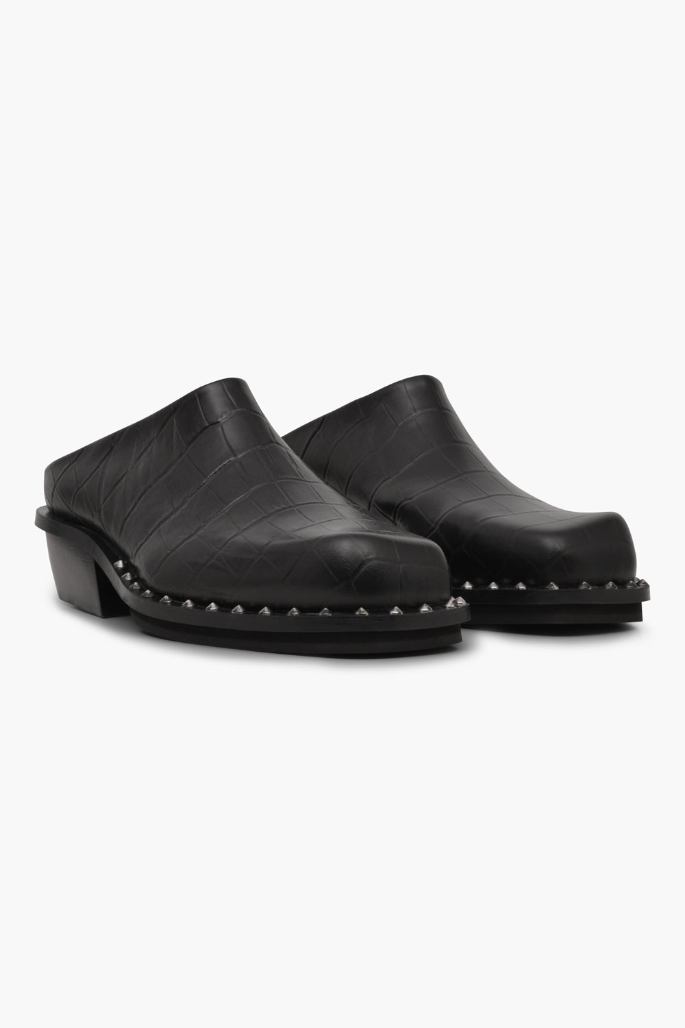 Jude black embossed croco
