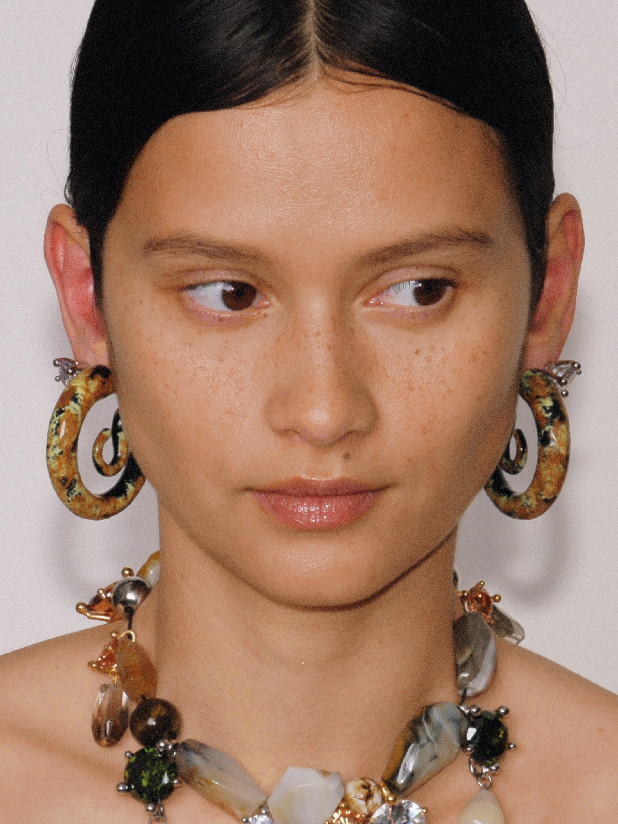 Enameled serpent hoops medium
