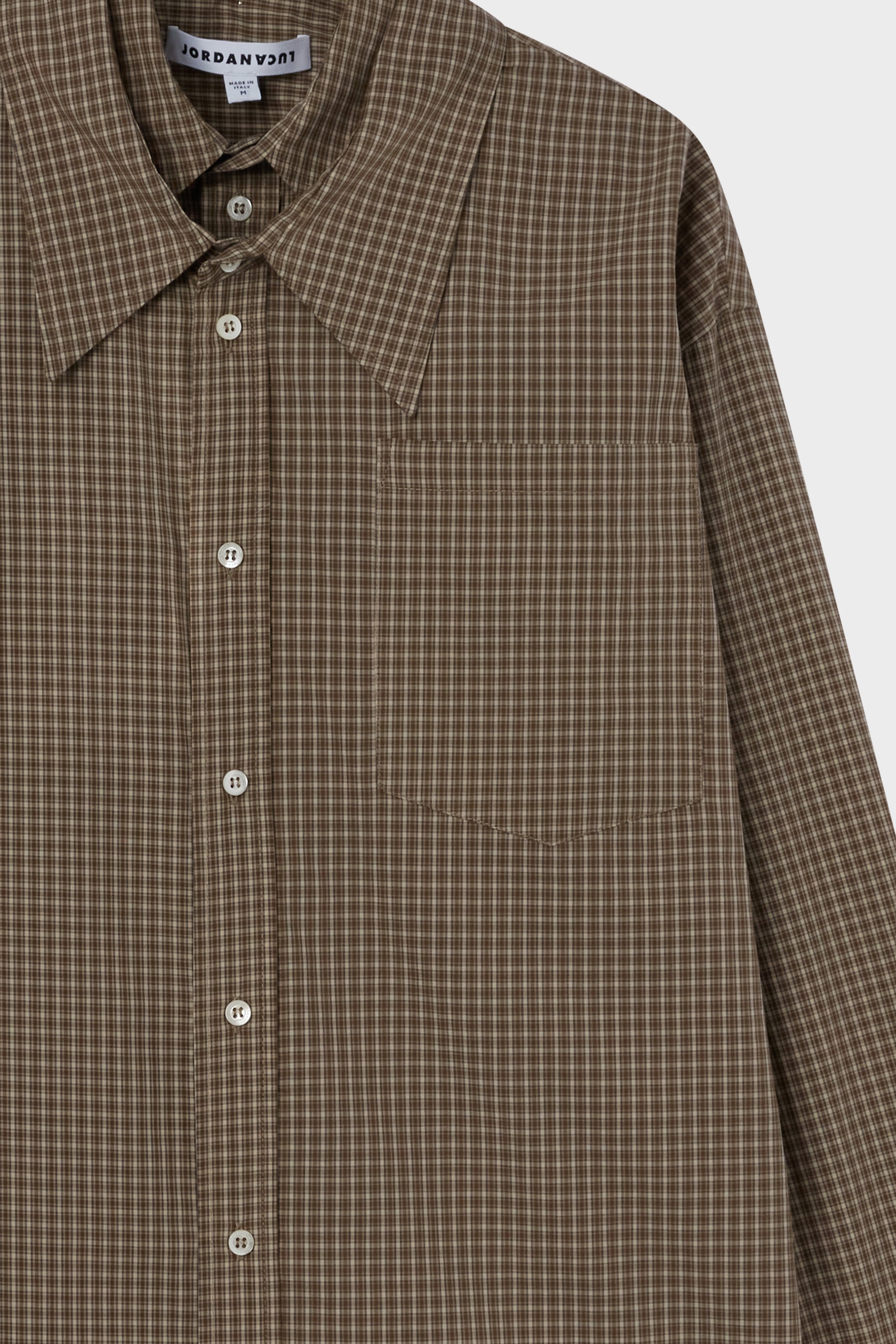 Clover shirt brown check