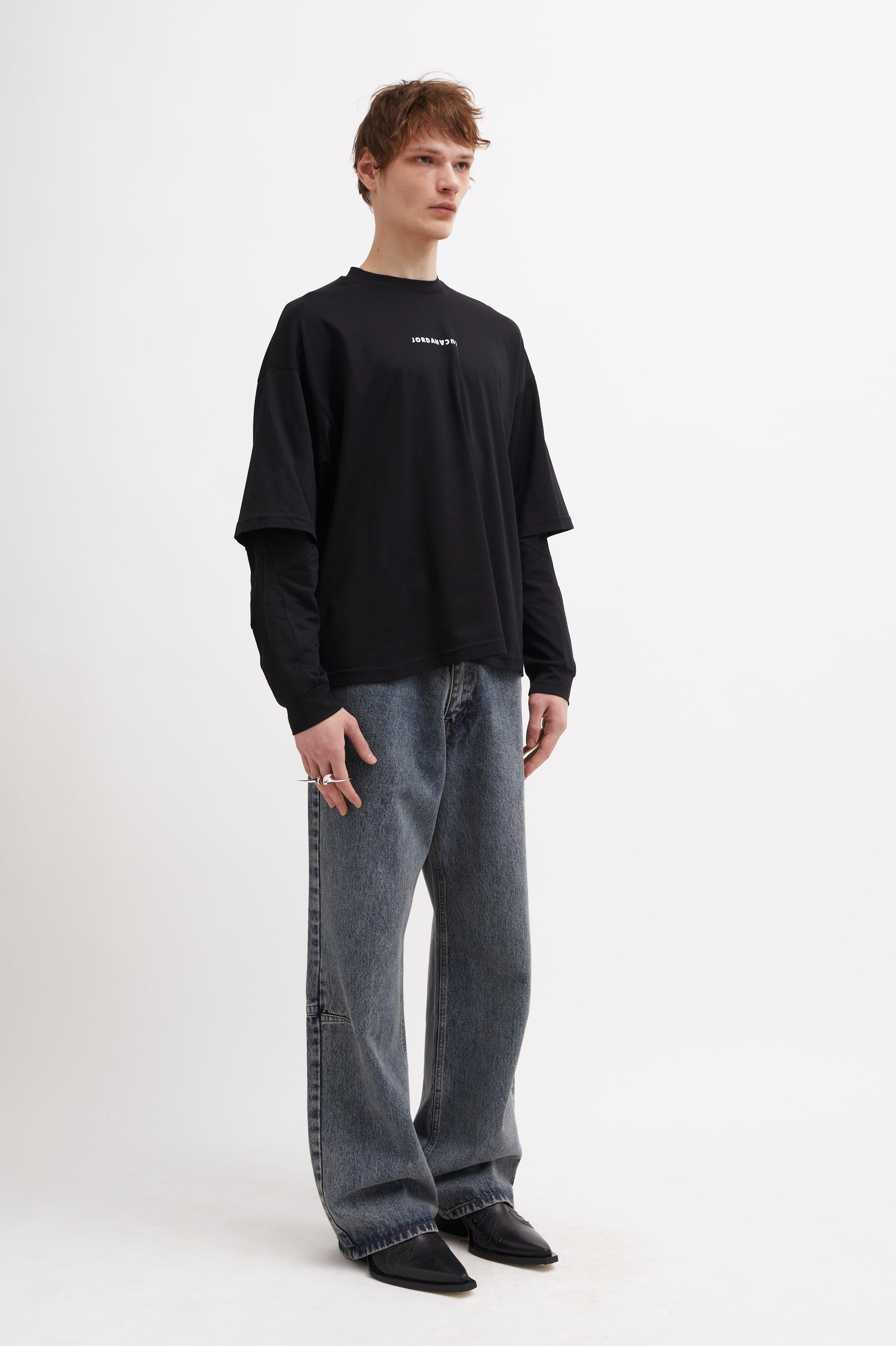 Amon double sleeve shirt plain