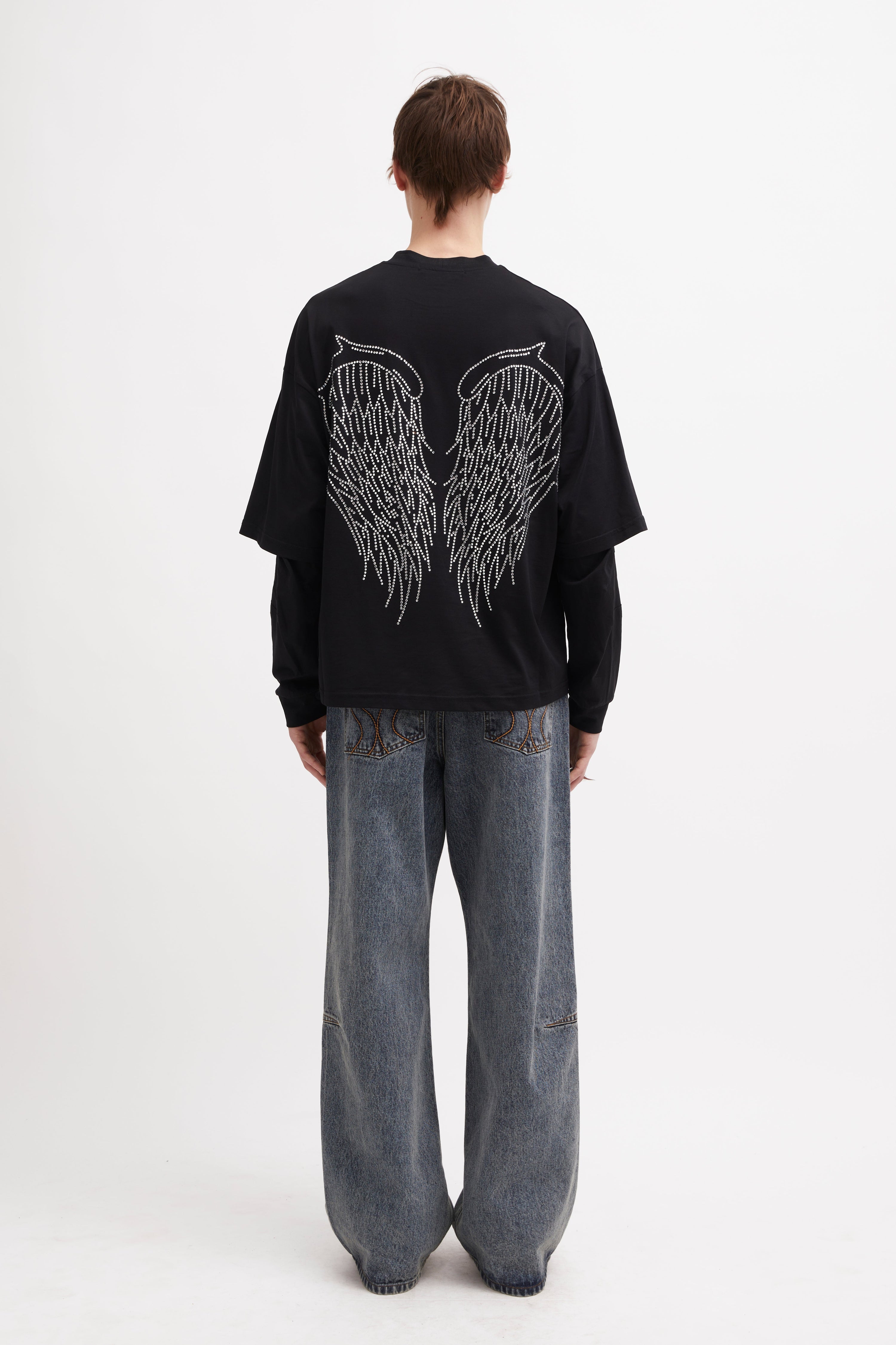 Amon double sleeve shirt crystals