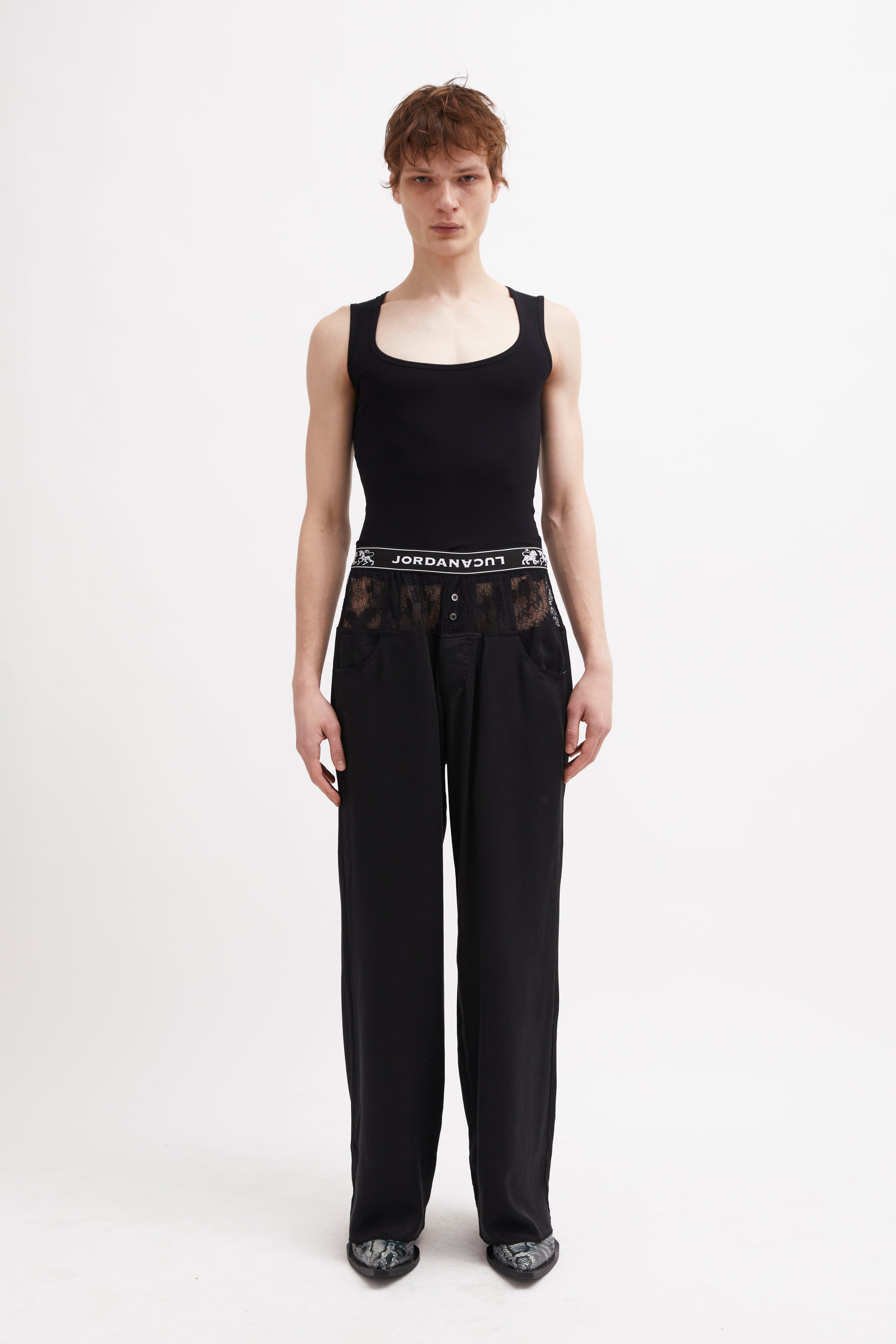 Square tank top black