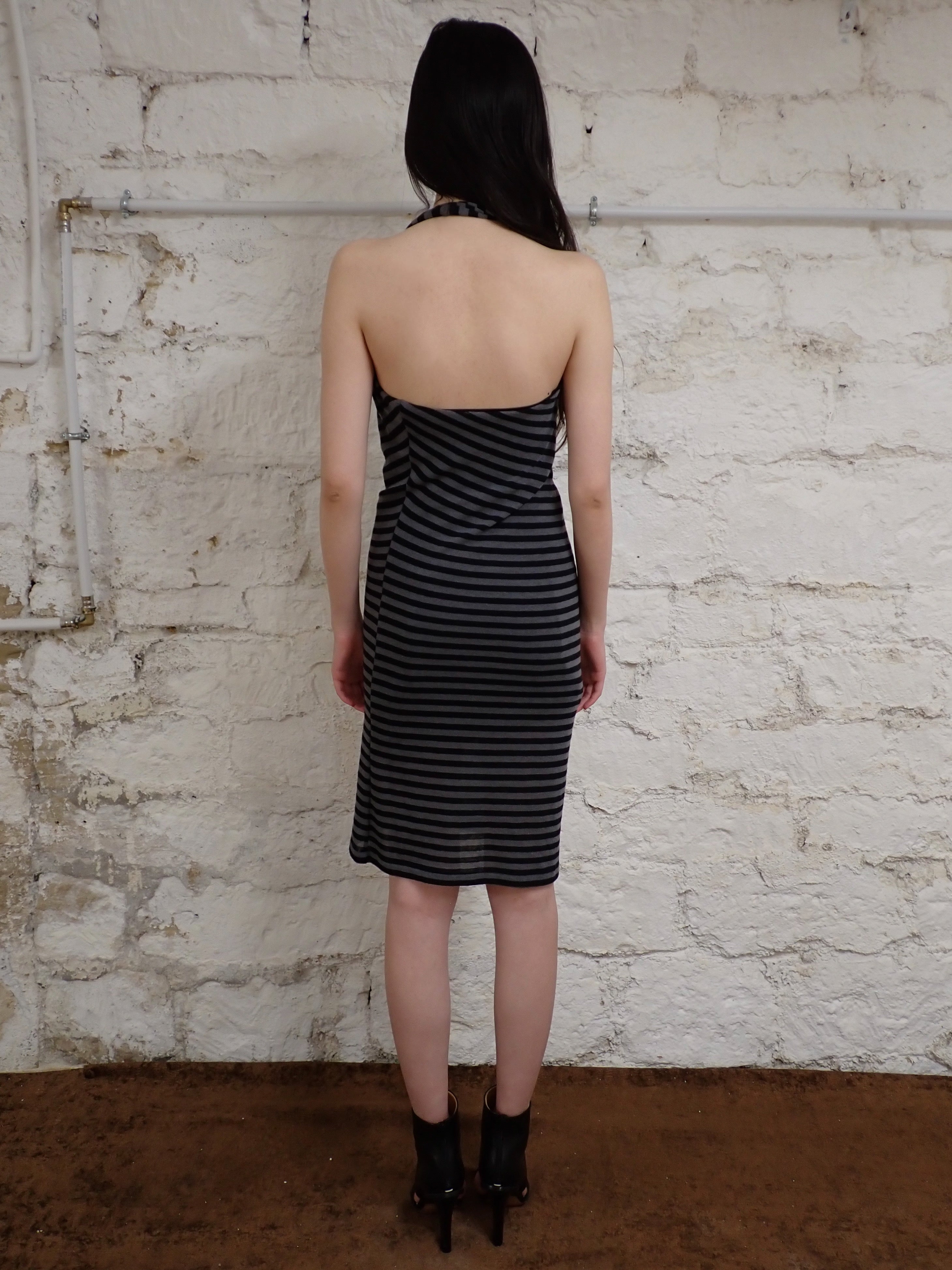Backless striped dress