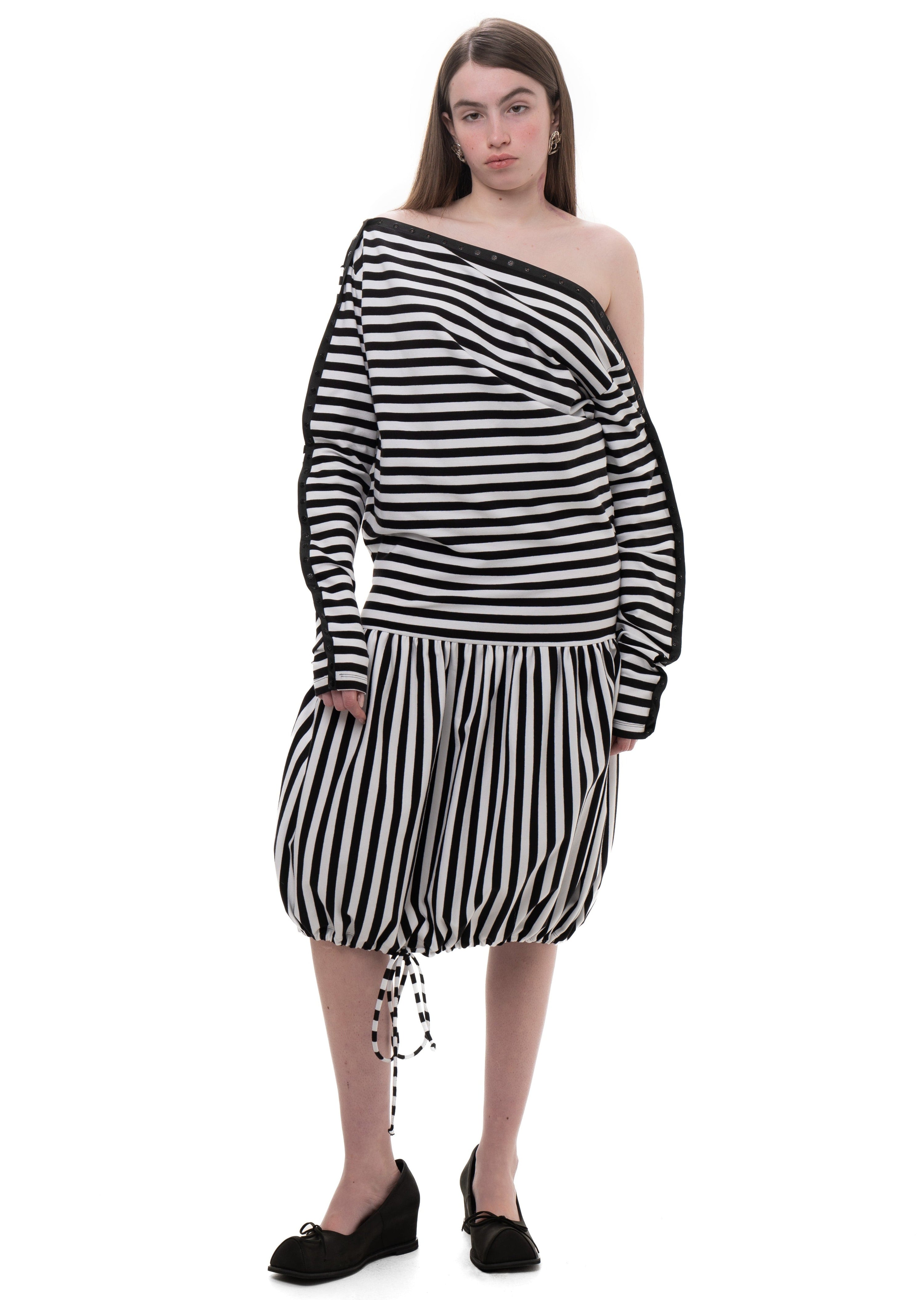 Snap dress striped