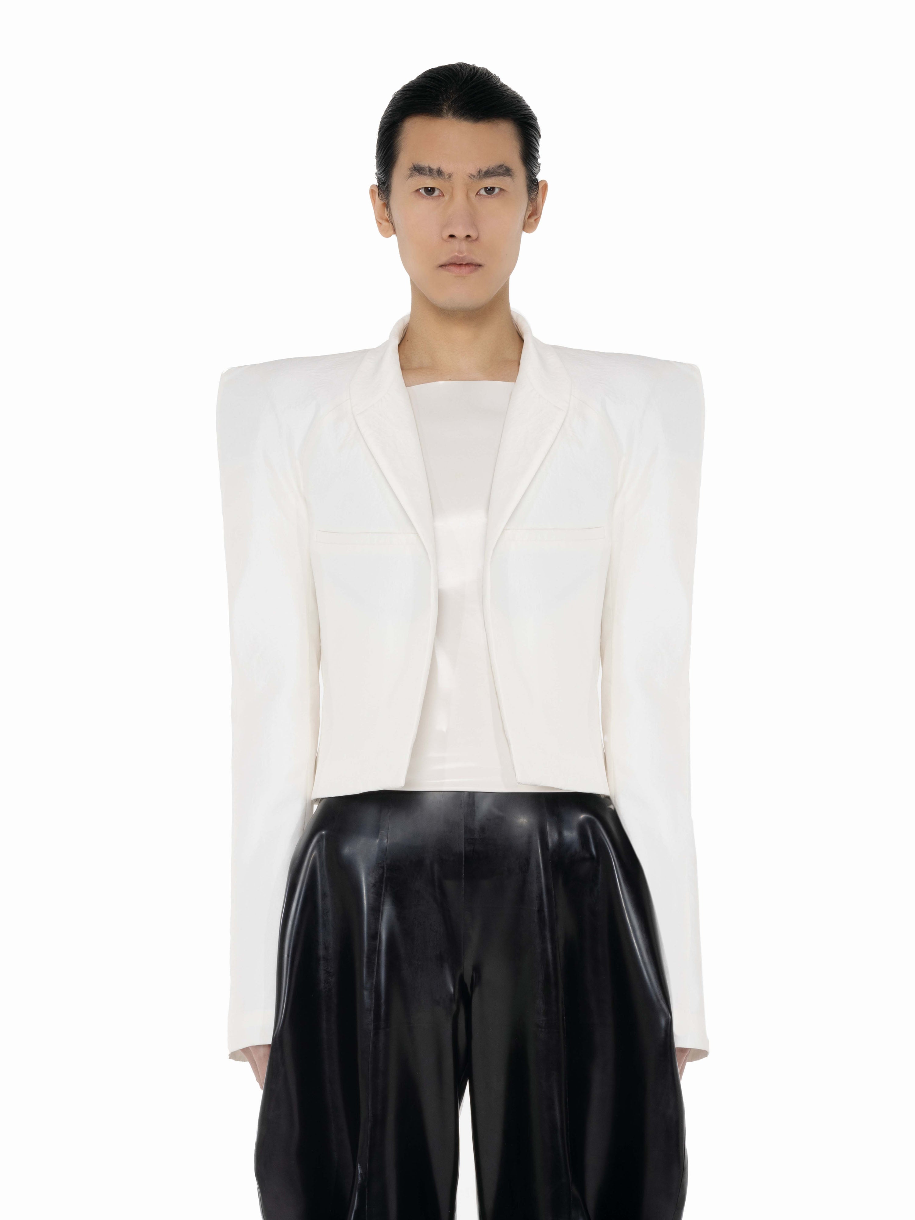 Stone blazer - white