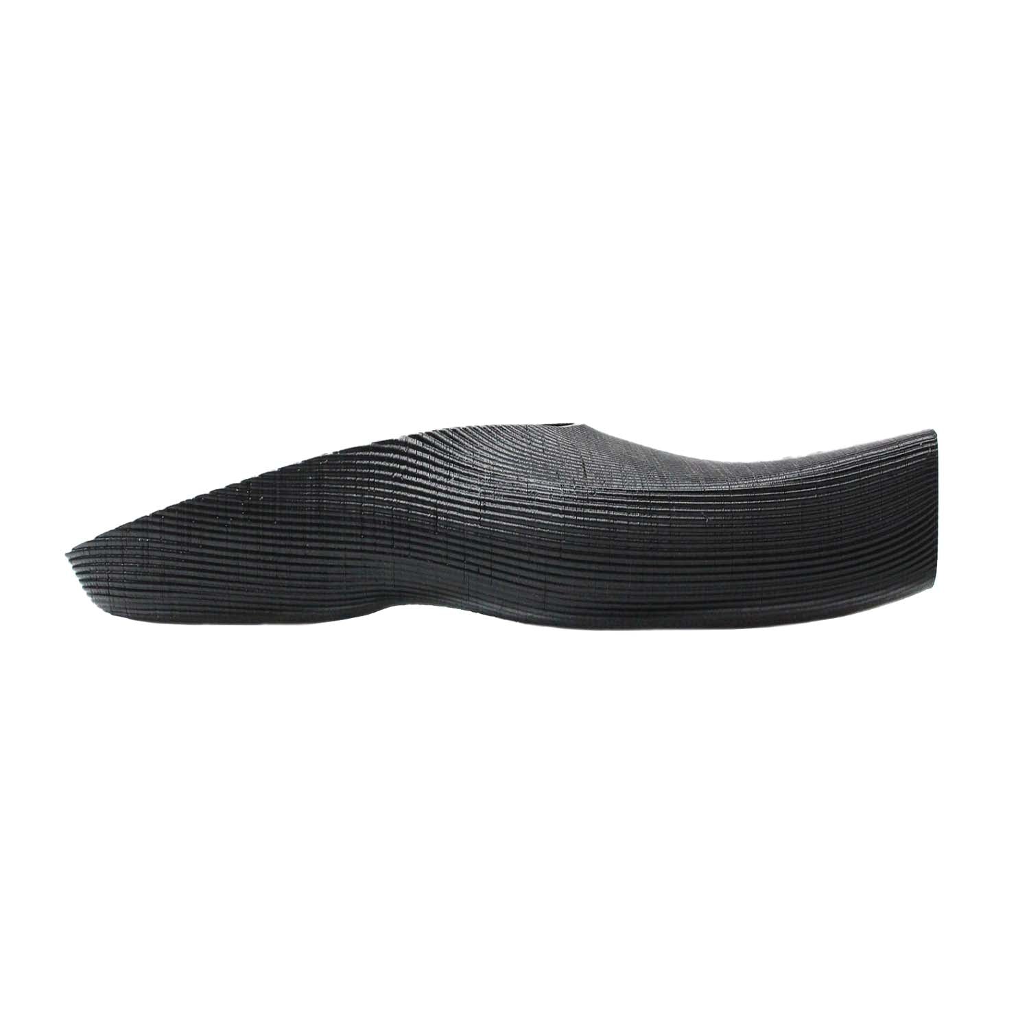 Square toe rubber mules, black