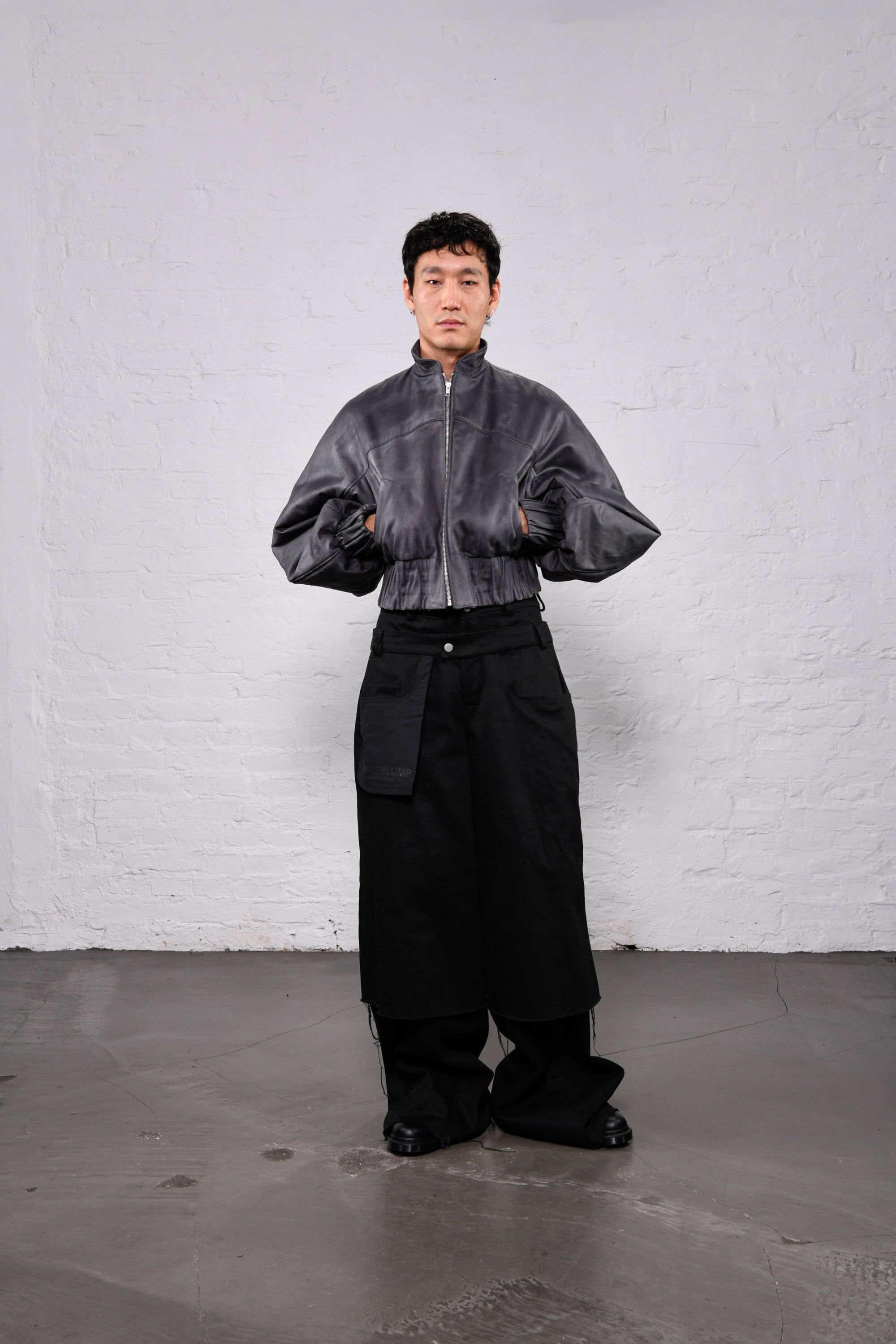 Bomber jacket grey (waxed)