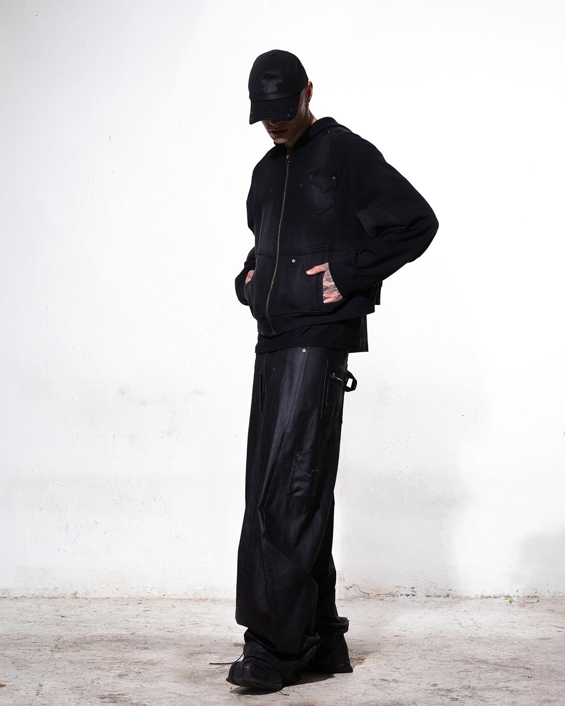 Braces zip up hoodie