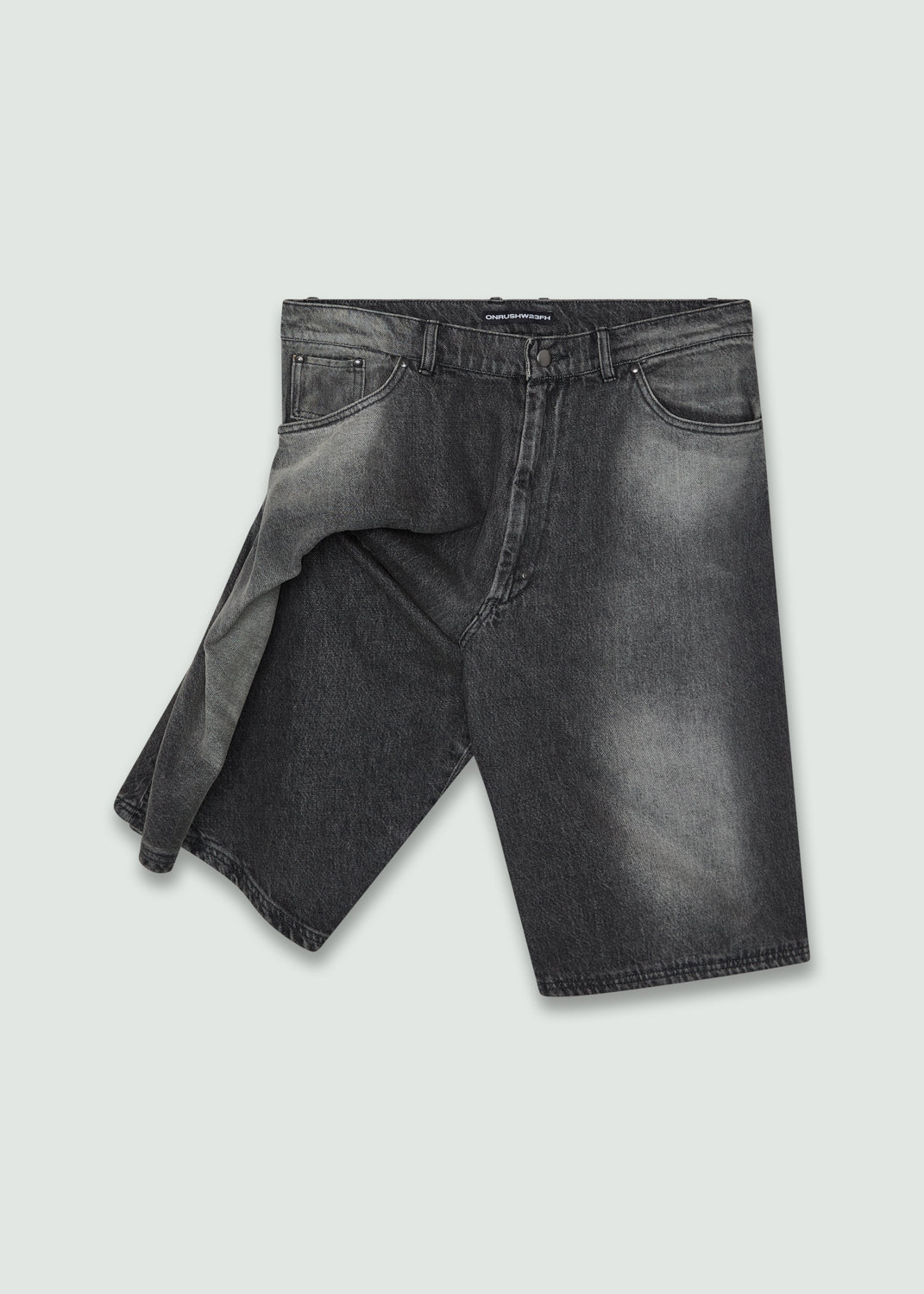 Suspended shorts greywash made to order