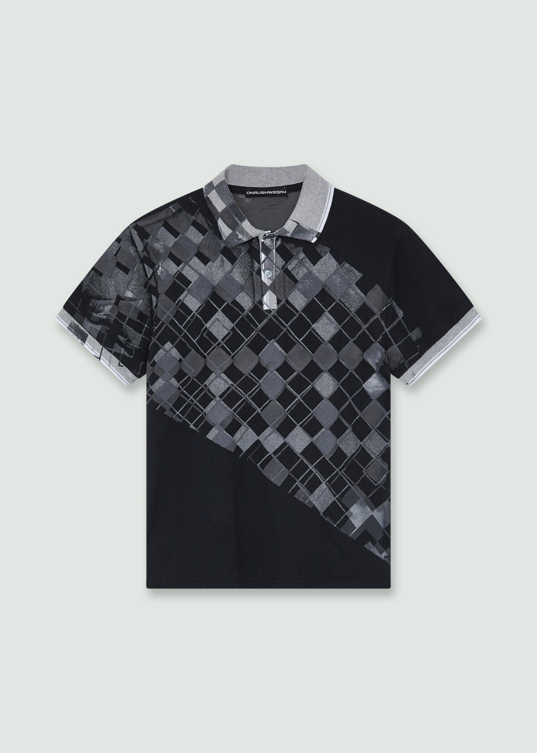 Grid polo shirt